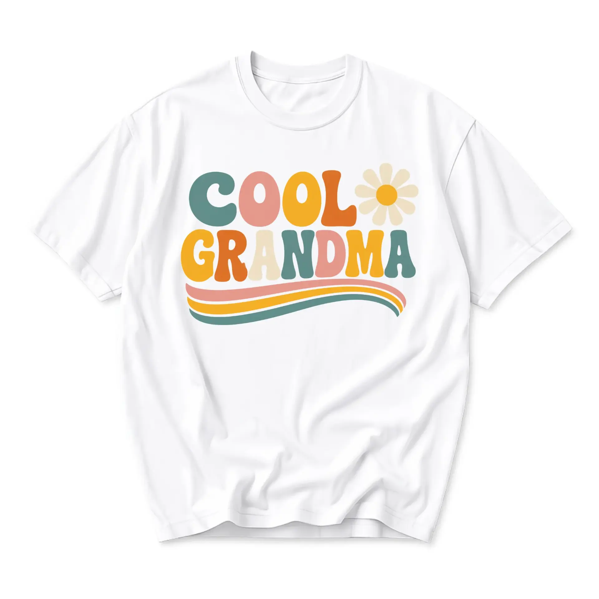 Graphic Tee Cool Grandma Retro Style Unisex Crew Neck Short Sleeve Shirt