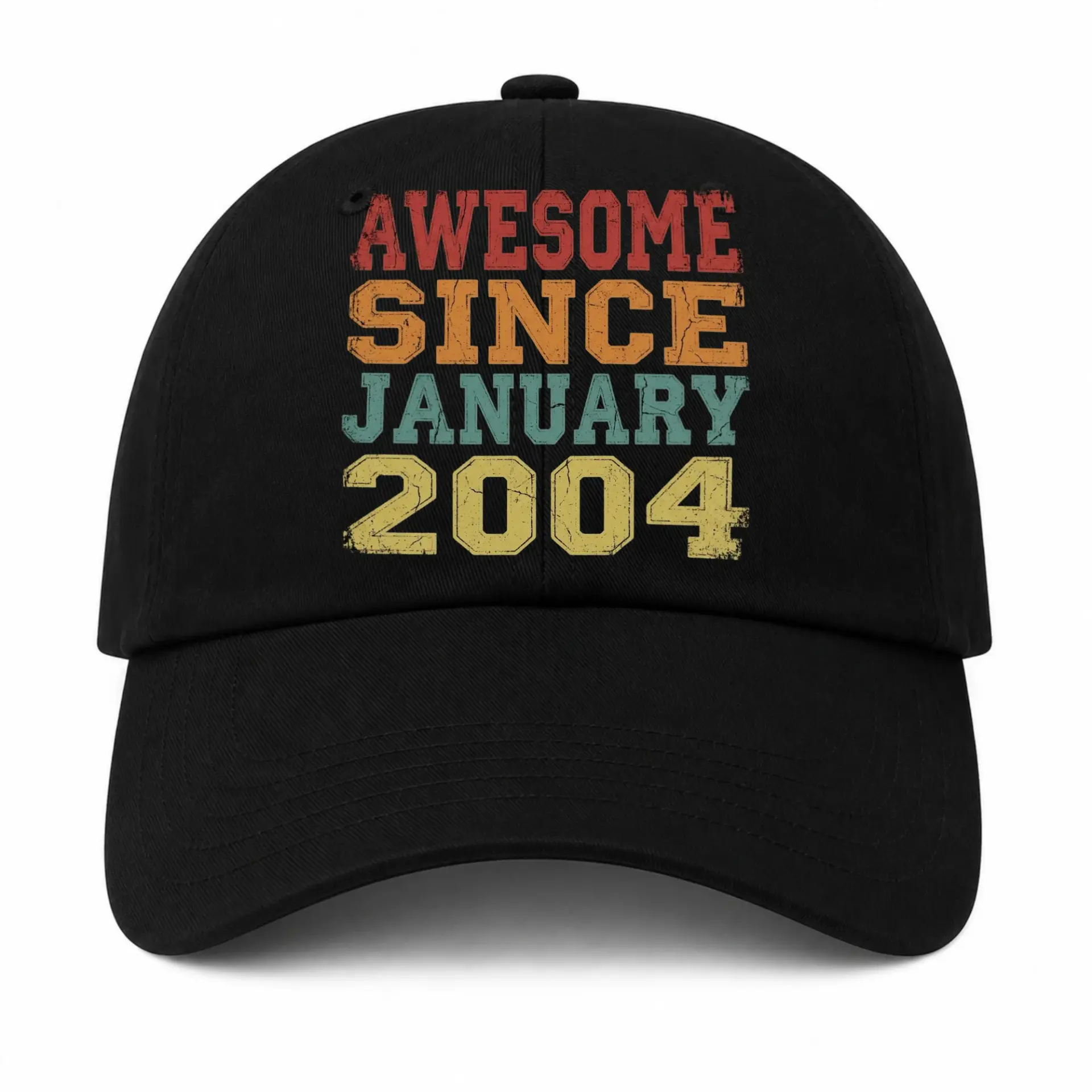 Baseball Cap Awesome Since January 2004 Retro Vintage Style Hat