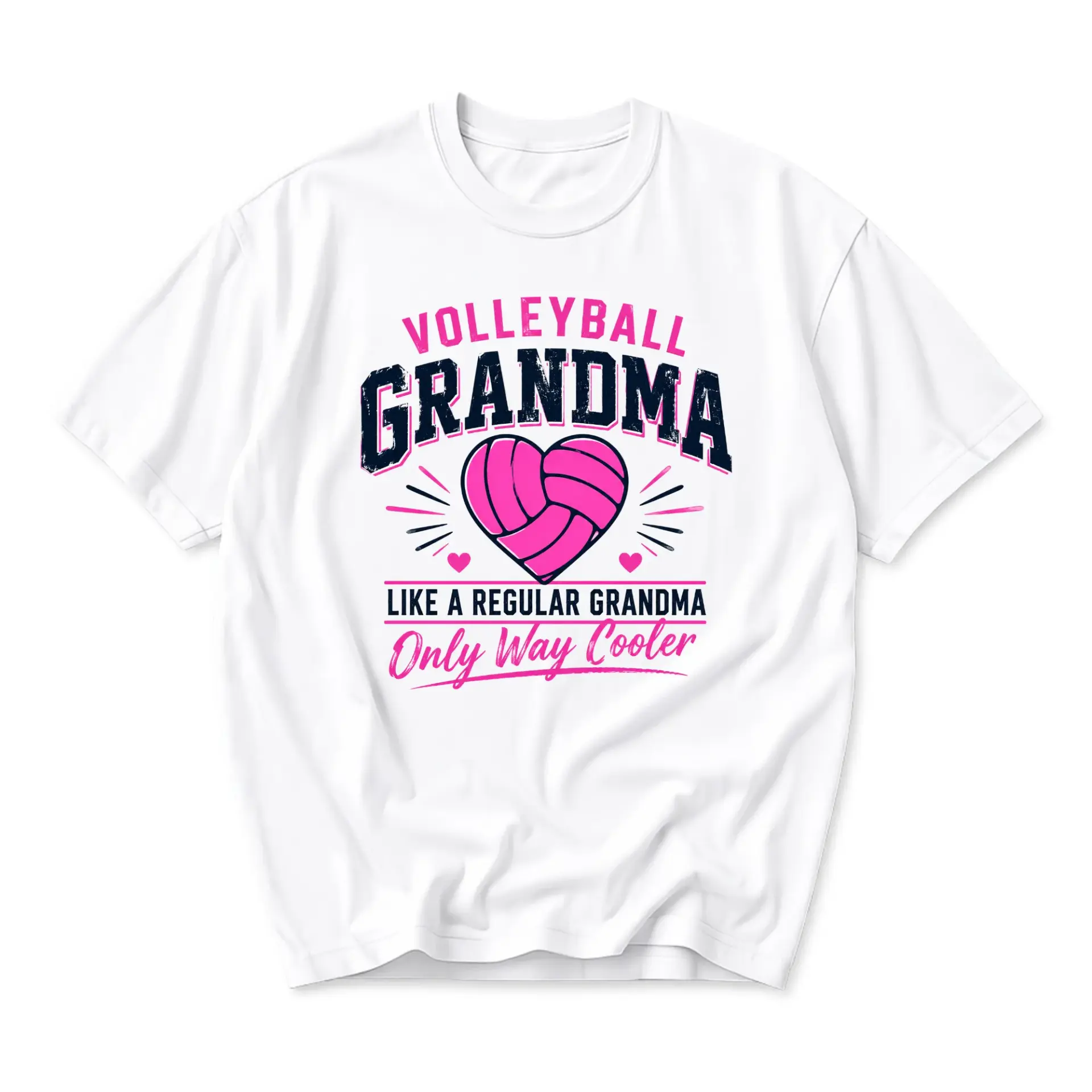 Funny Shirt Volleyball Grandma Like a Regular Only Way Unisex Graphic Printed Short Sleeve Tee