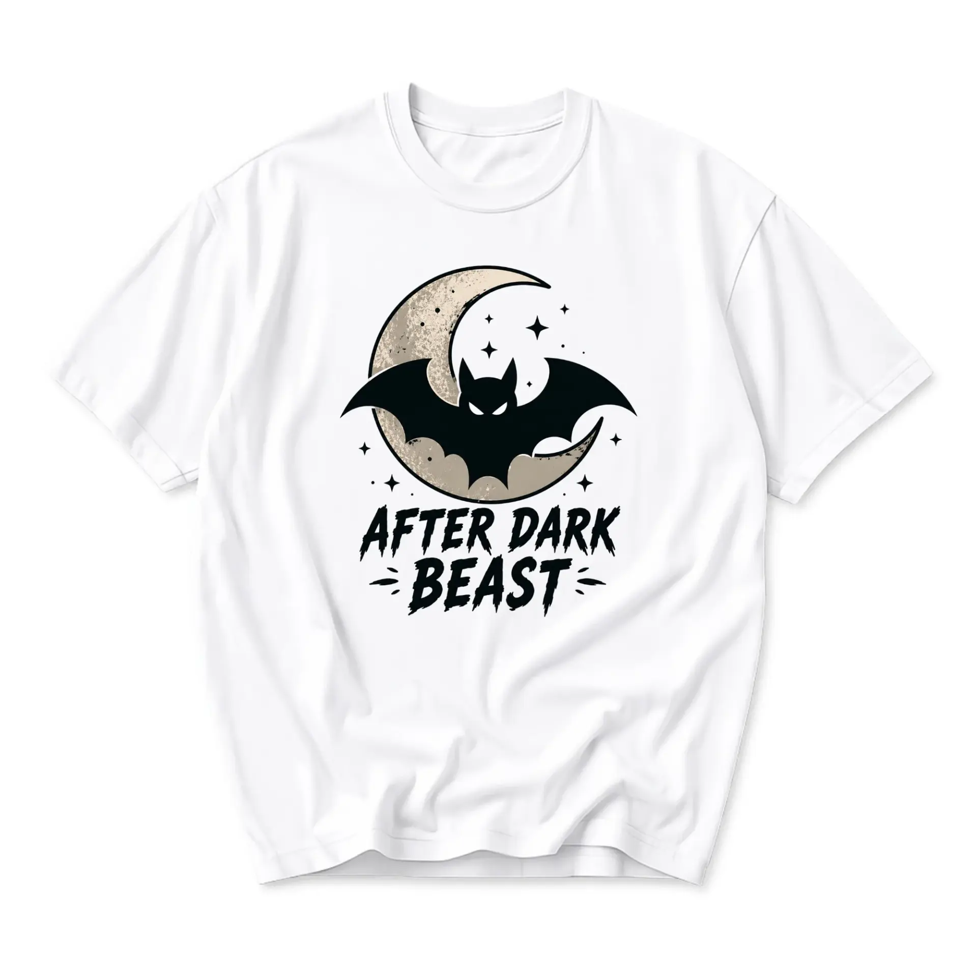 Graphic Tee After Dark Beast Design Unisex Cotton Crew Neck Short Sleeve Casual Everyday Wear Comfortable Shirt