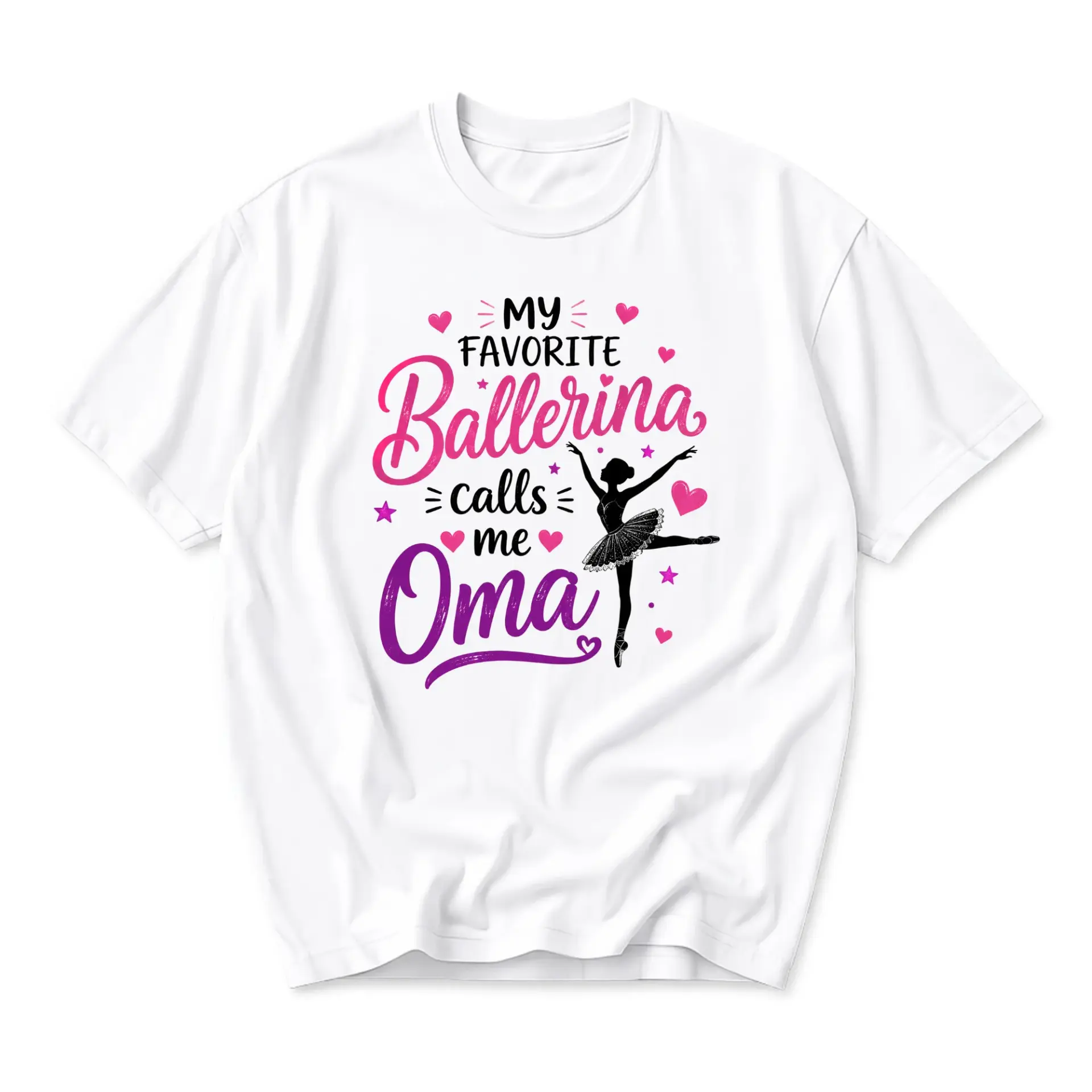 Graphic Tee My Favorite Ballerina Calls Me Oma Unisex Crew Neck Casual