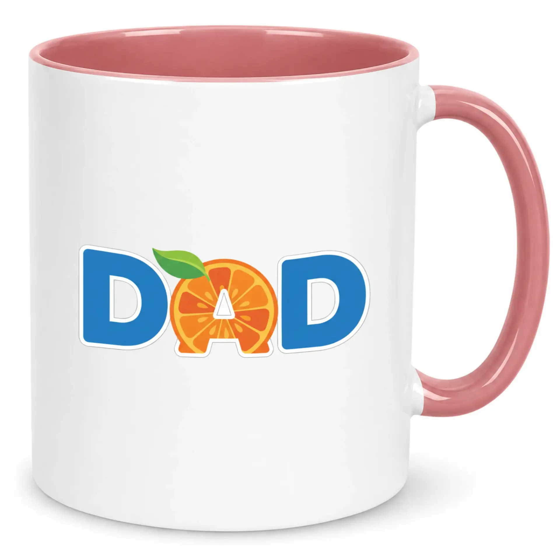 Funny Dad Coffee Mug with Orange Slice Design Unique Fruit Themed Ceramic Drinkware for Fathers Husbands Grandfathers