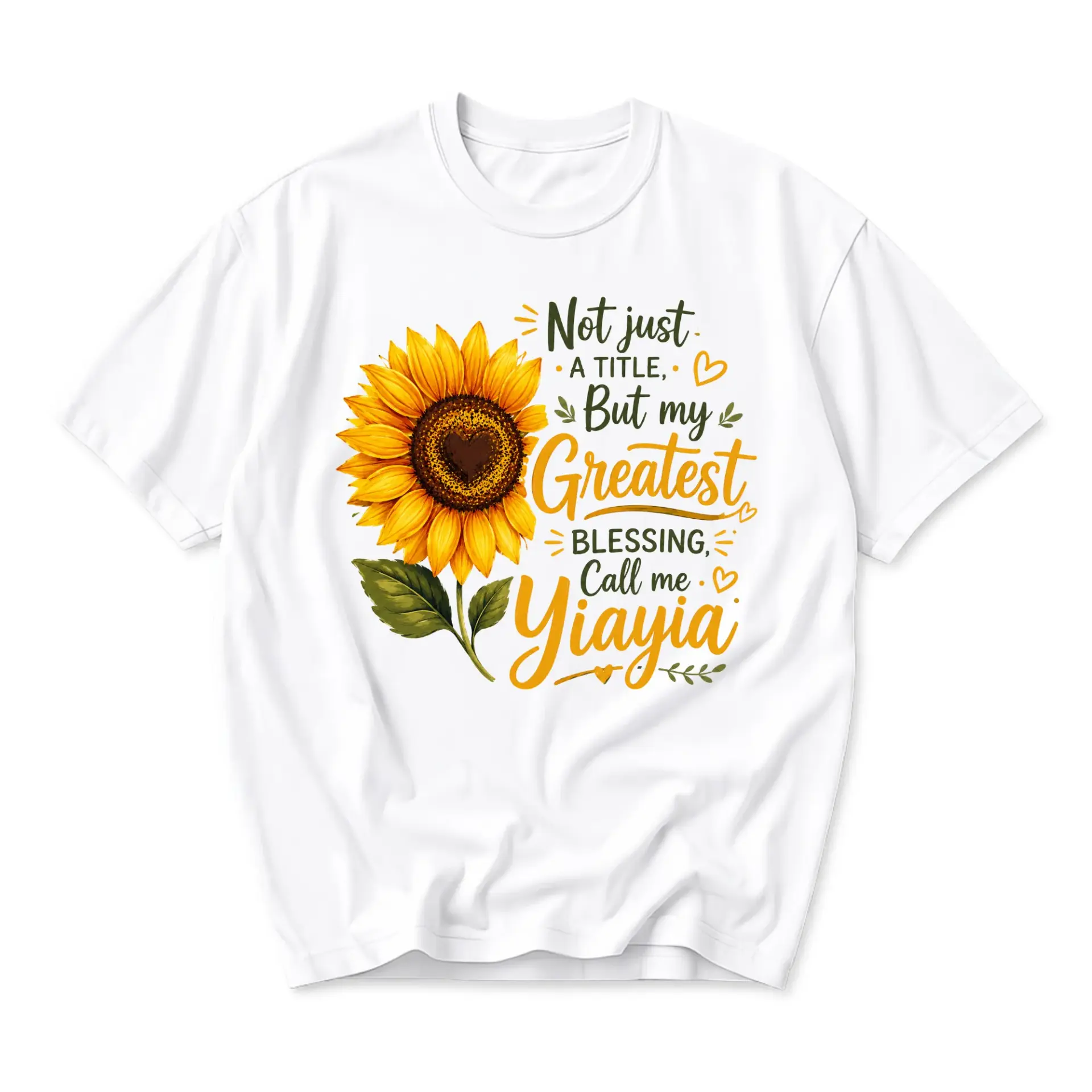 Graphic Tee Sunflower Print Not Just a but My Greatest Blessing Call Me