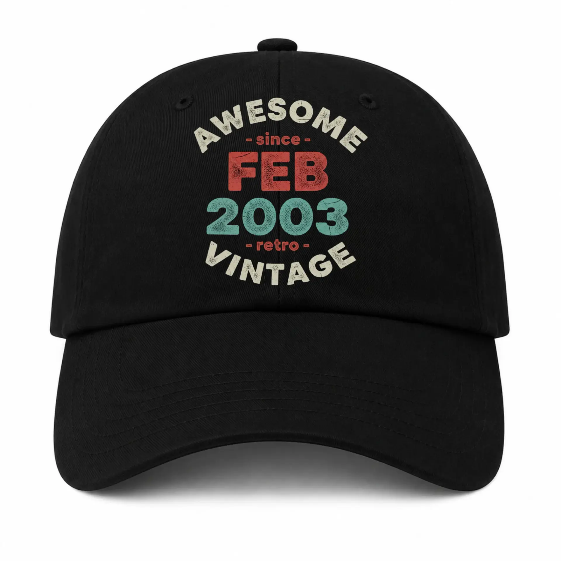 Dad Hat Awesome Since February 2003 Vintage Style Retro Graphic Baseball Cap