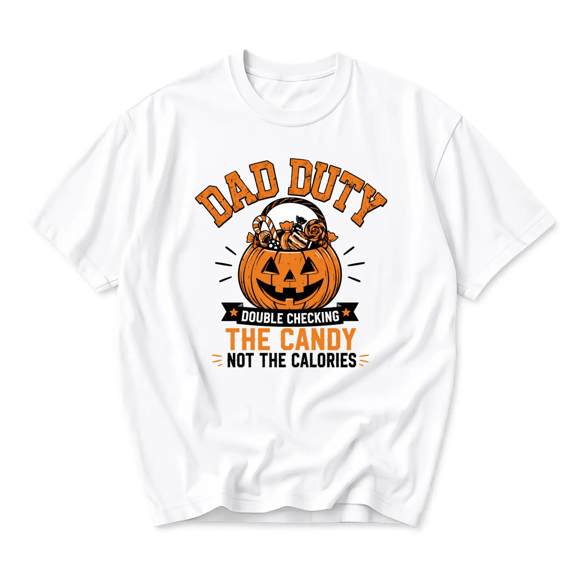 Funny Shirt Dad Duty Halloween Graphic Tee Unisex Crew Neck Short Sleeve Casual Cotton Blend Holiday Theme Top Apparel