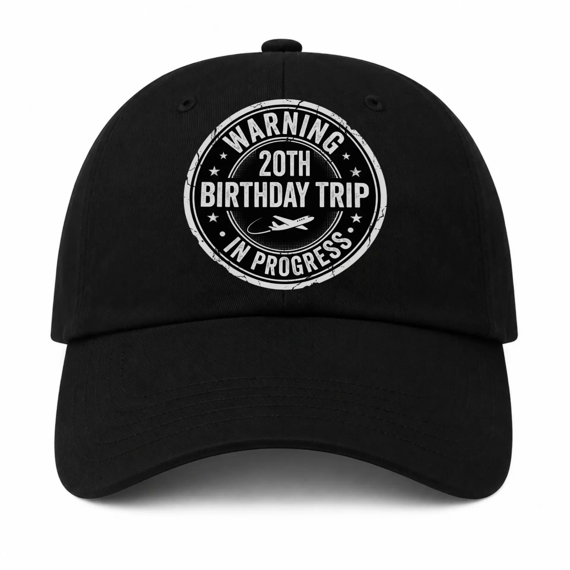 Vinyl Sticker Pack 20th Birthday Trip in Progress Design for Travel Enthusiasts Waterproof Decal Set for Personalization