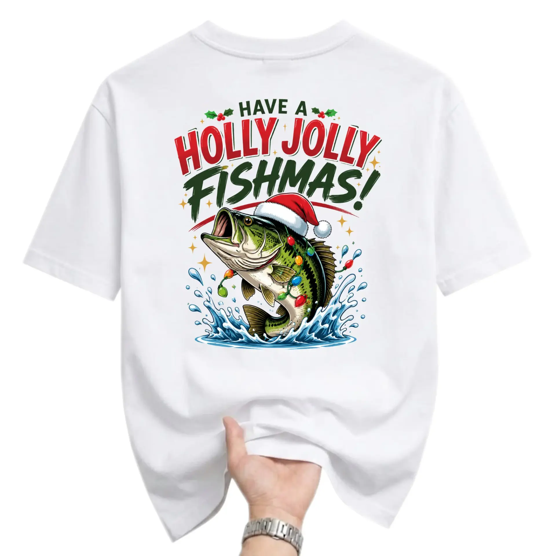 Funny Shirt Have a Fishmas Graphic Tee Unisex Casual Apparel for Fishing