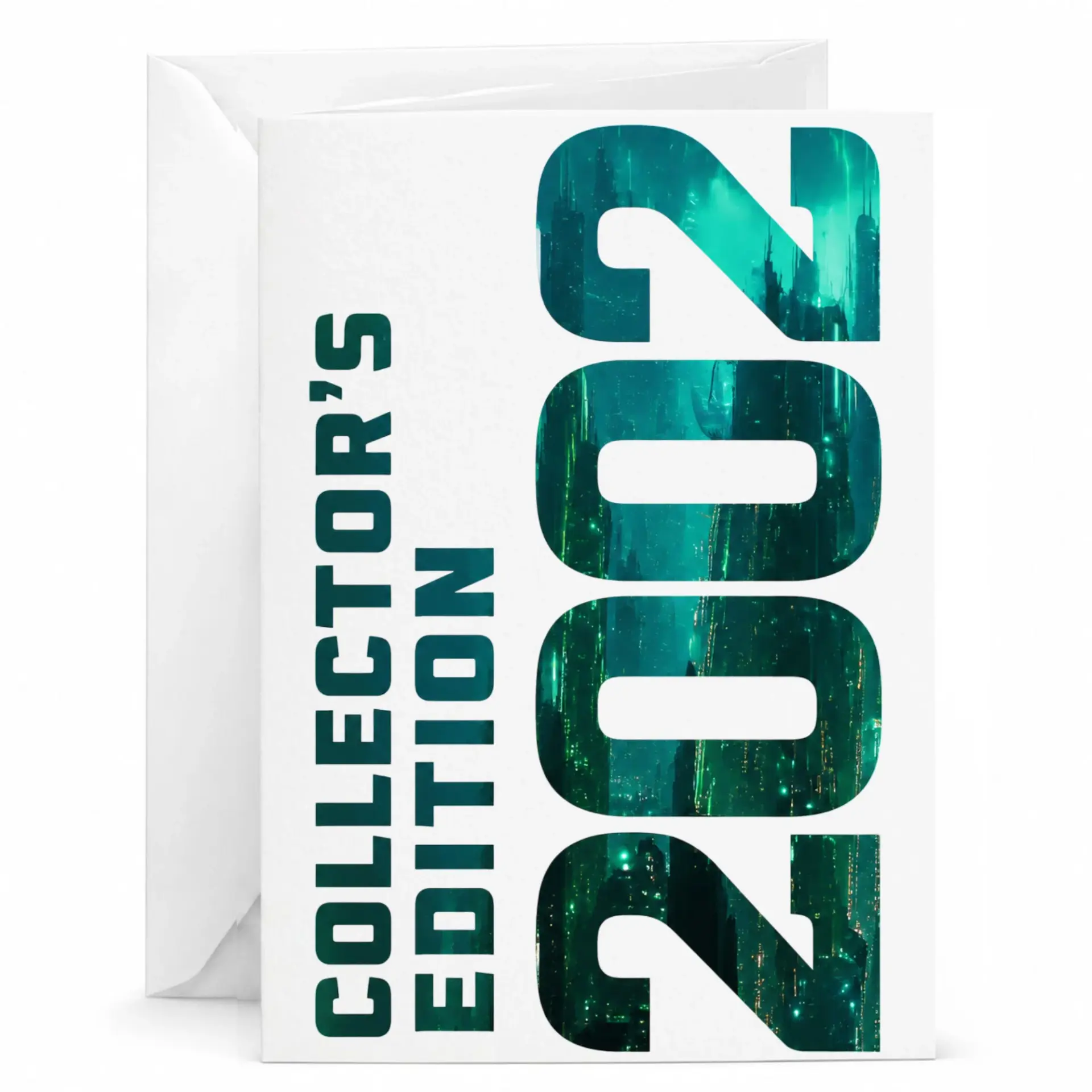 Birthday Card Collector's Edition 2002 Greeting Card for Milestone Year Celebration with Matching White Envelope