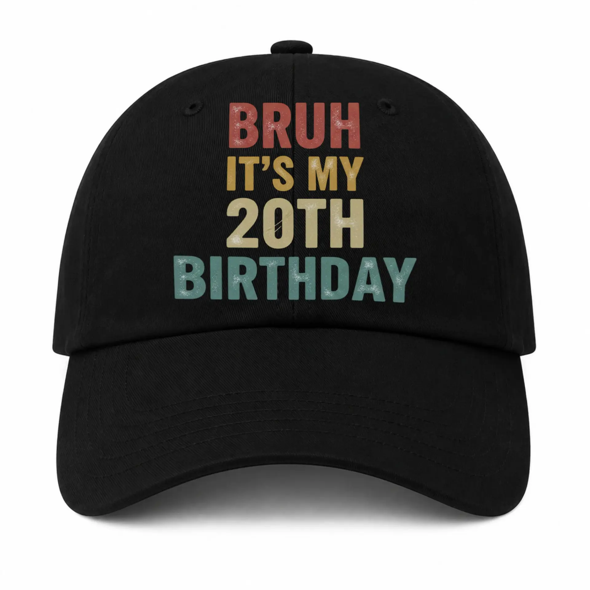 Vinyl Sticker Pack Bruh It Is My 20th Birthday Funny Retro Celebration Decals for Water Bottles Laptops Set of Three