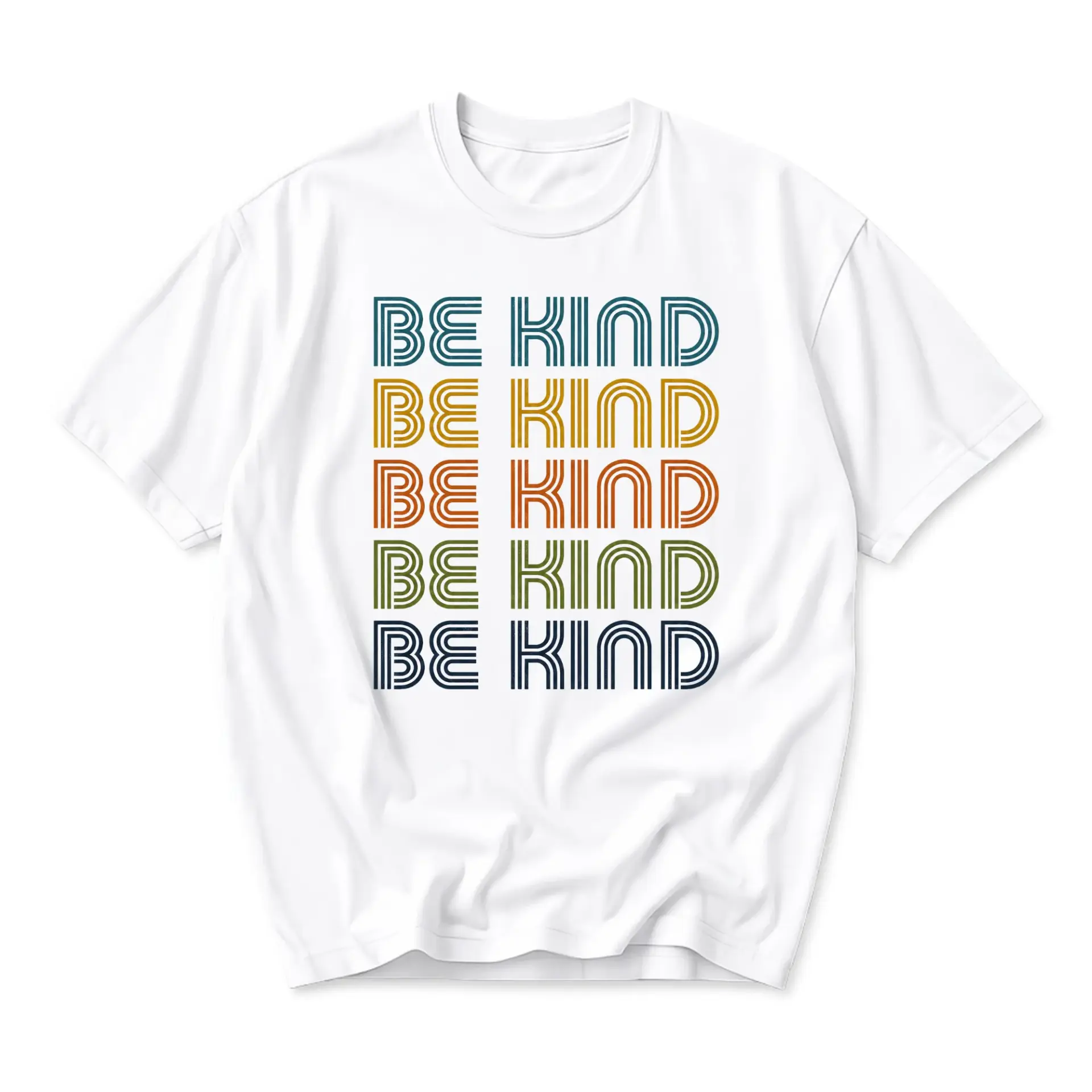 T-shirt Be Kind Retro Style Graphic Tee Unisex Crew Neck Short Sleeve Casual Cotton Blend Apparel for Everyday Wear