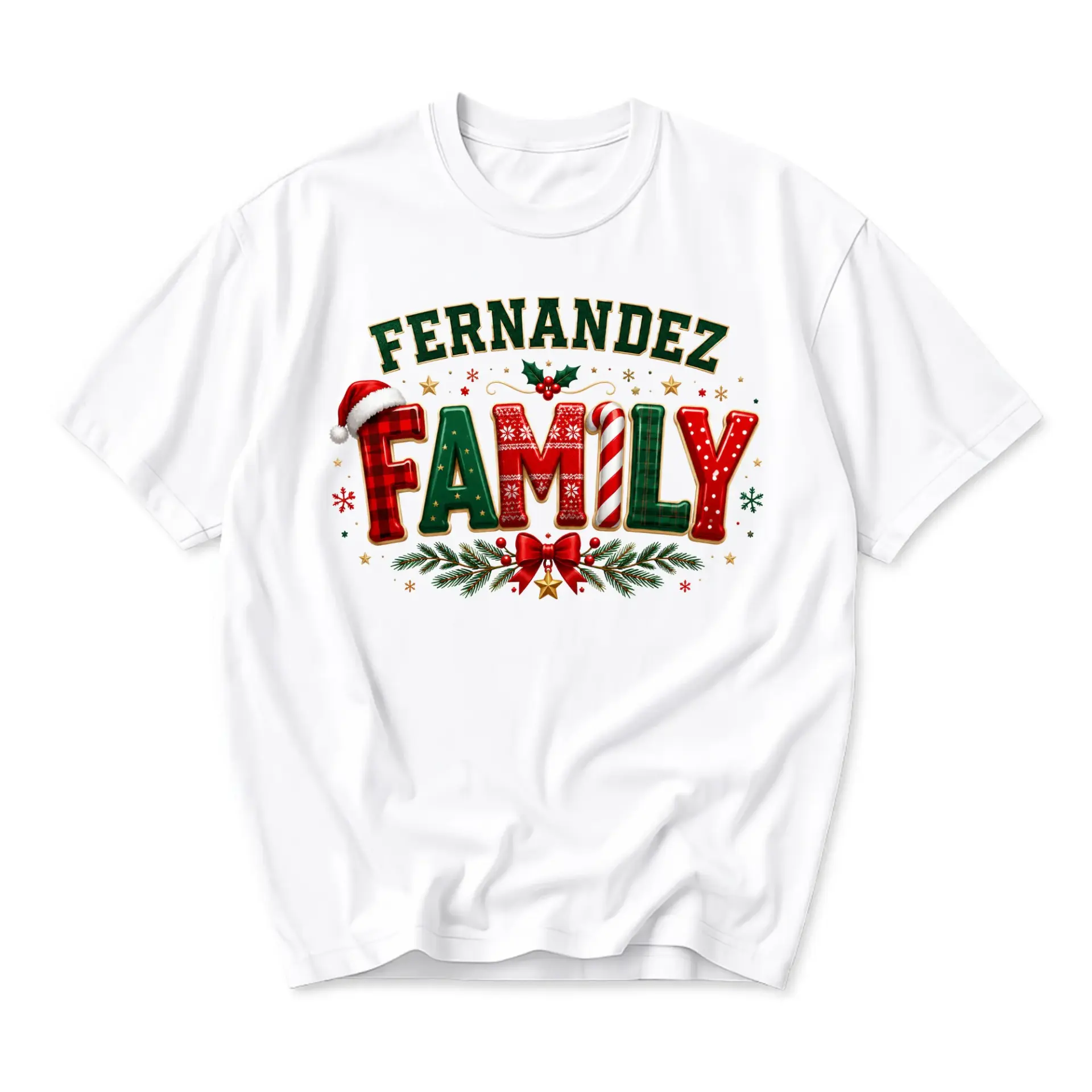 Graphic Tee Fernandez Family Christmas Shirt Unisex Crew Neck Apparel