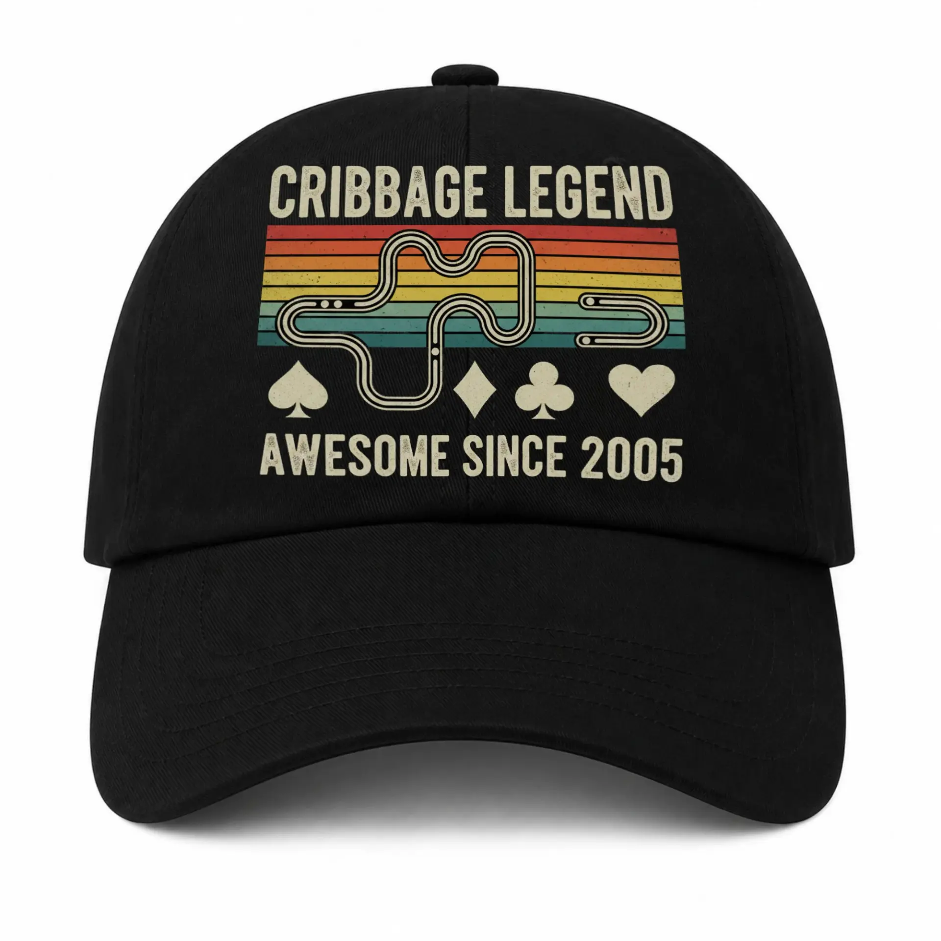 Vinyl Sticker Pack Cribbage Legend Awesome Since 2005 Card Game Theme Decal Set for Laptops and Water Bottles