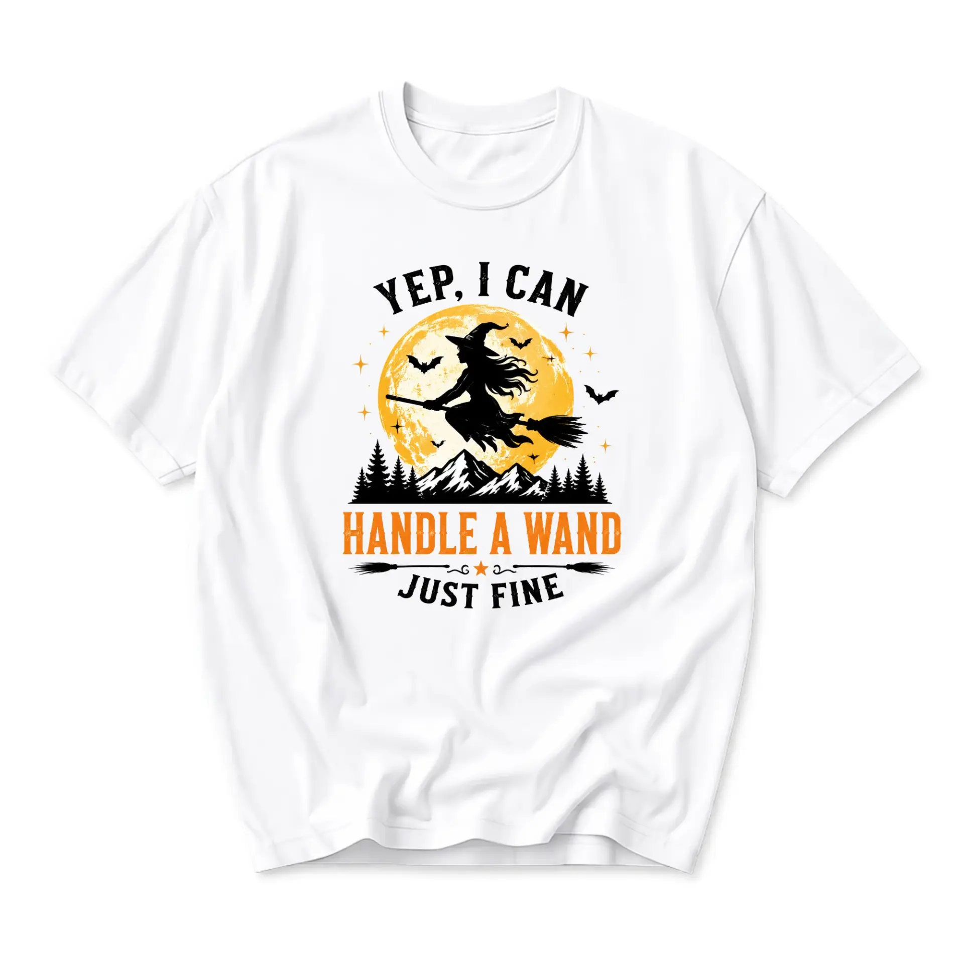 Funny Shirt Witch Riding Broomstick Graphic Tee for Casual Wear and Everyday Humor Statement for Any Occasion