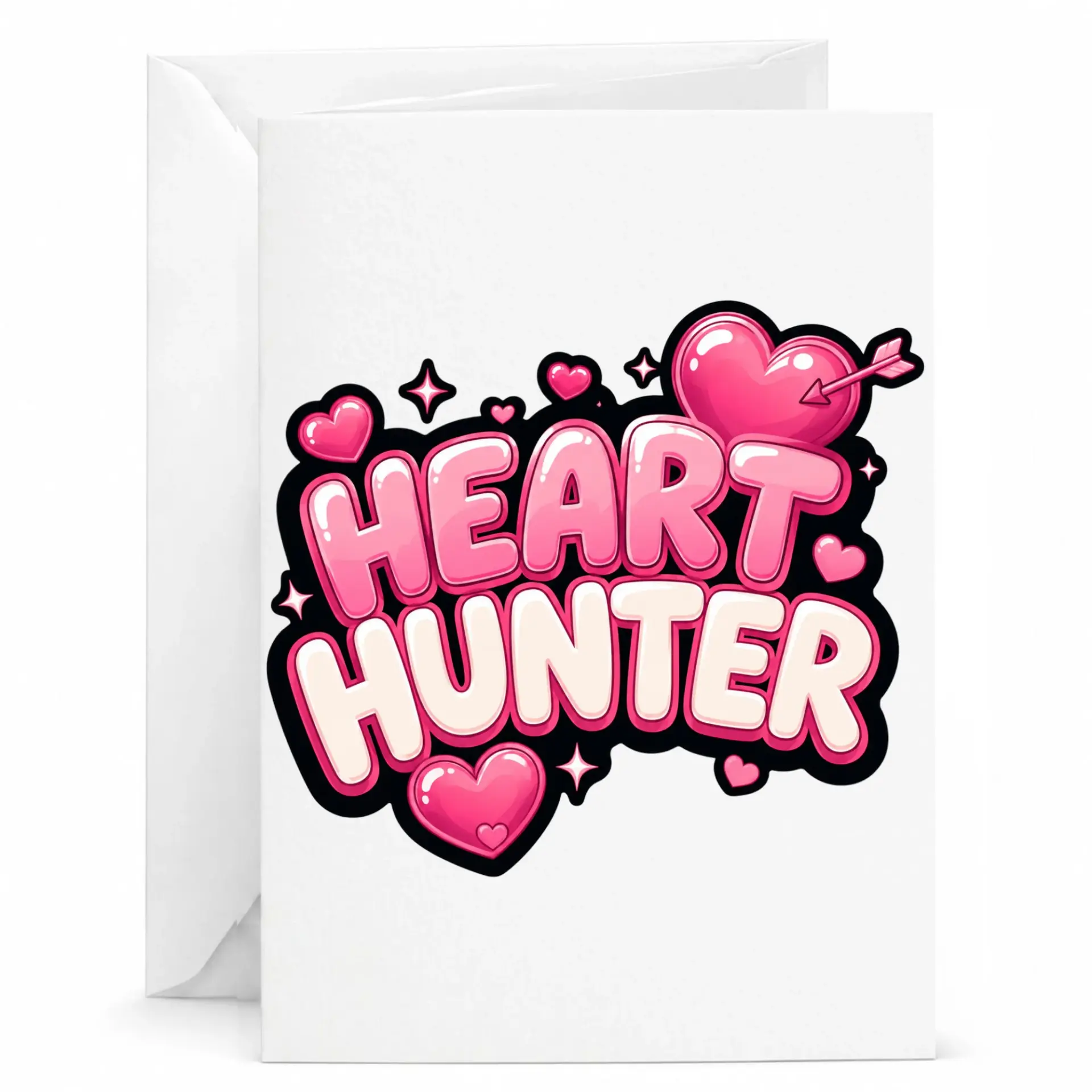 Greeting Card Heart Illustration Romantic Love Note for Special Occasions and