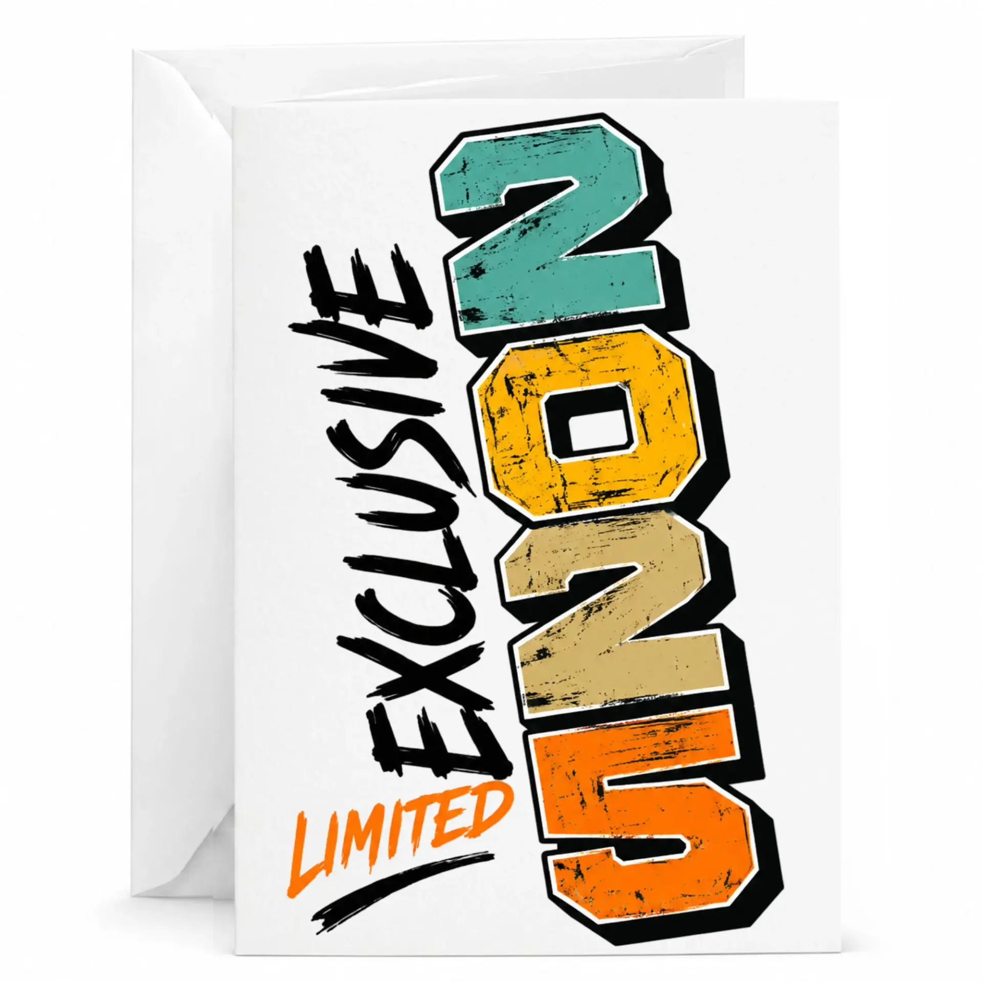 Funny Greeting Card Featuring Limited Edition Text Design Modern Graphic Stationery for Special Occasions and Celebrations