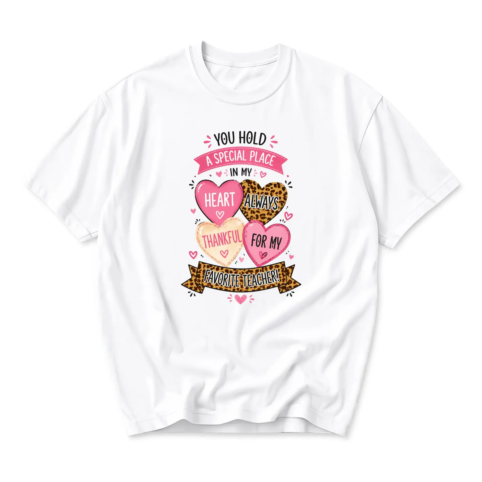 Graphic Tee Unisex Special Place in My Heart Favorite Teacher Leopard Print