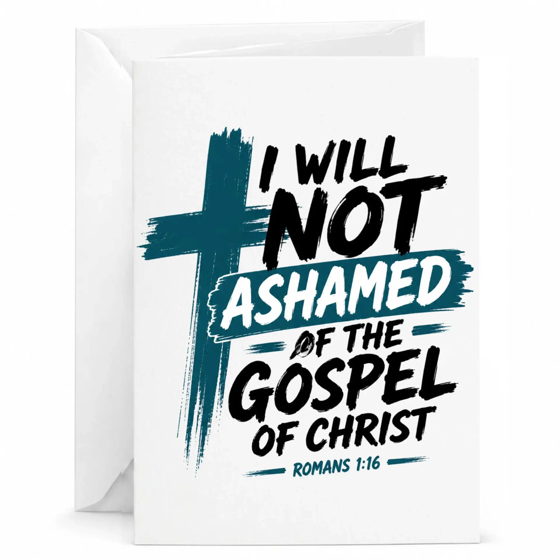 Greeting Card with Inspired Scripture Design Featuring and Biblical Quote for Religious Encouragement
