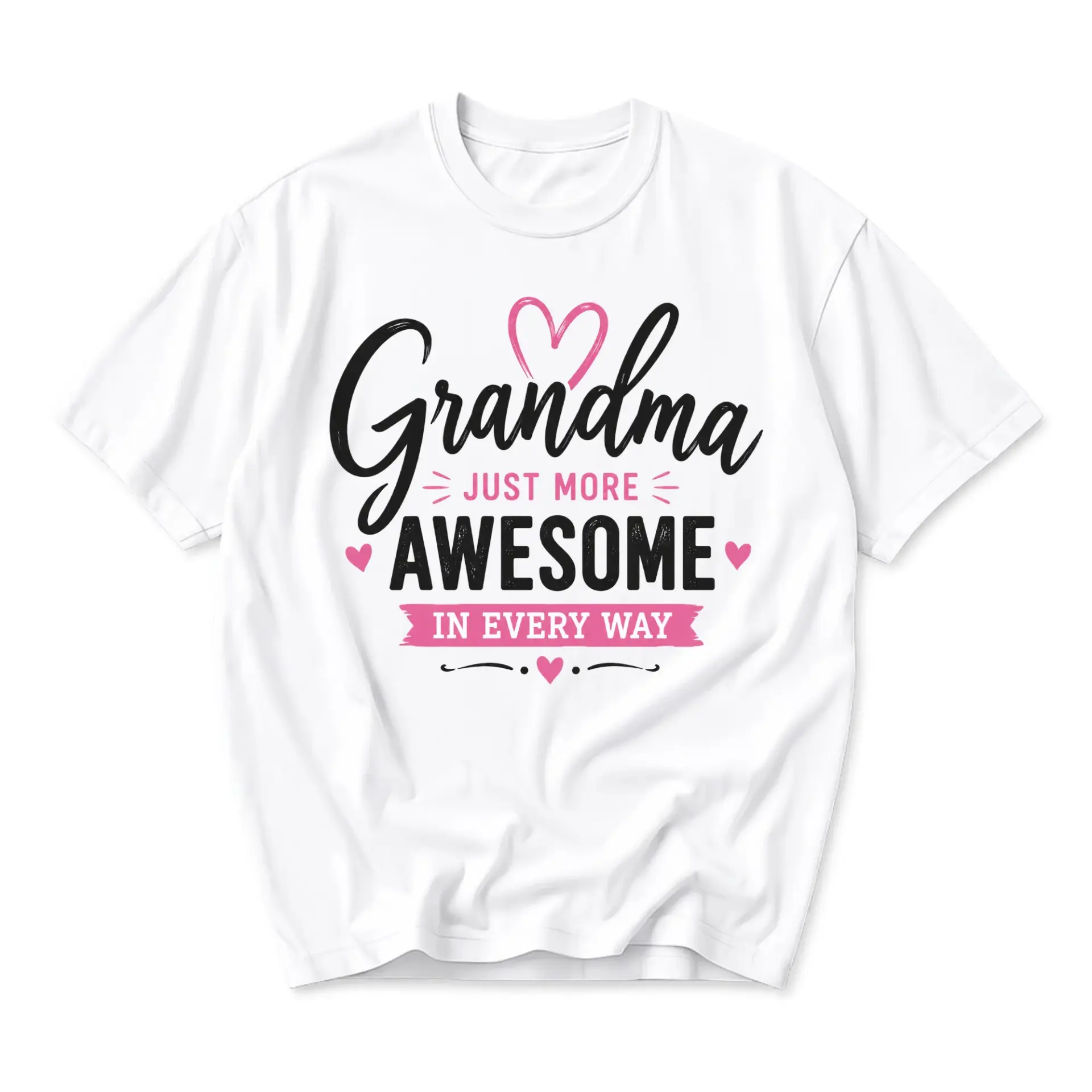 Graphic Tee Grandma Just More Awesome in Every Way Unisex Crew Neck Cotton