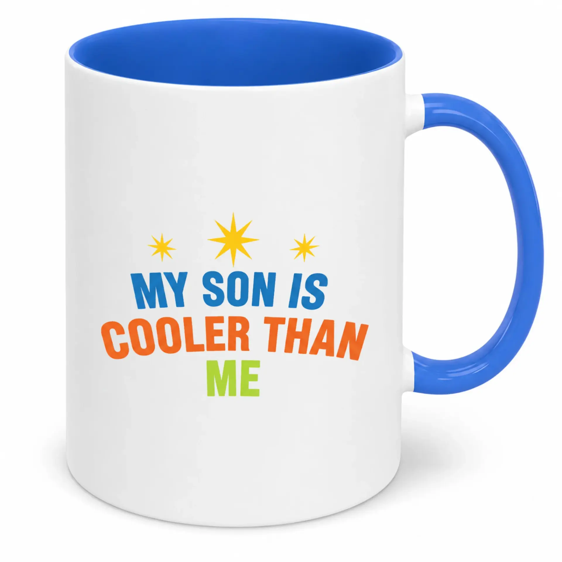 Funny Coffee Mug for Parents 'my Son Is Cooler Than Me' Humorous Ceramic Tea Cup Gift Dad Mom Birthday Holiday Office