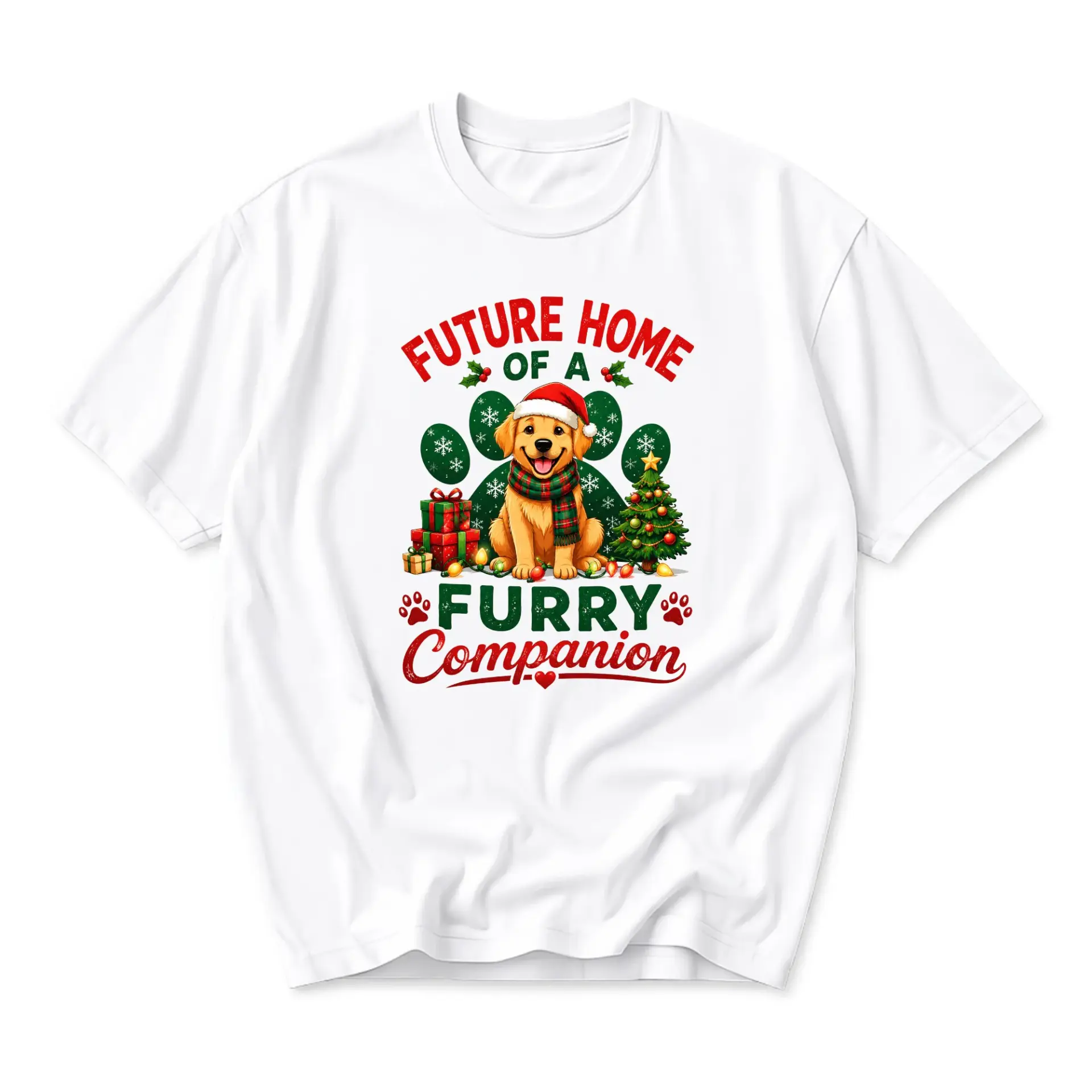 Funny Shirt Future Home of a Furry Companion Christmas Holiday Graphic Tee