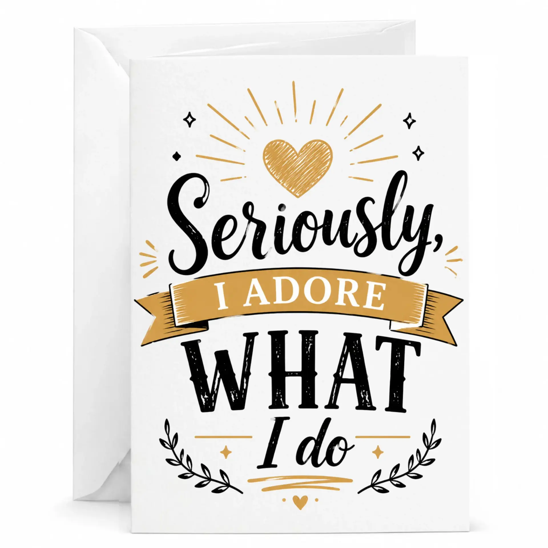 Funny Greeting Card Seriously I Adore What I Do Humorous Romantic Note for Anniversary or Special