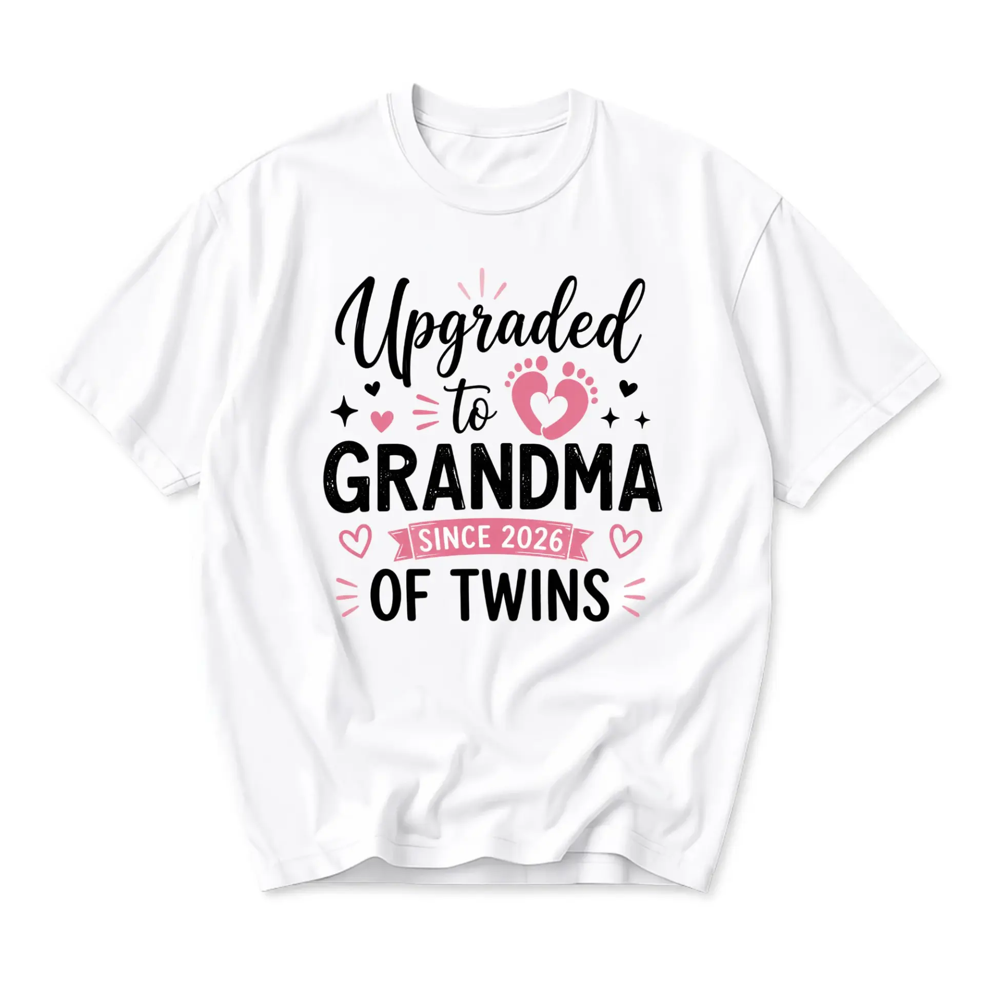 T-shirt Upgraded to Grandma of Graphic Tee Celebrating Family Expansion