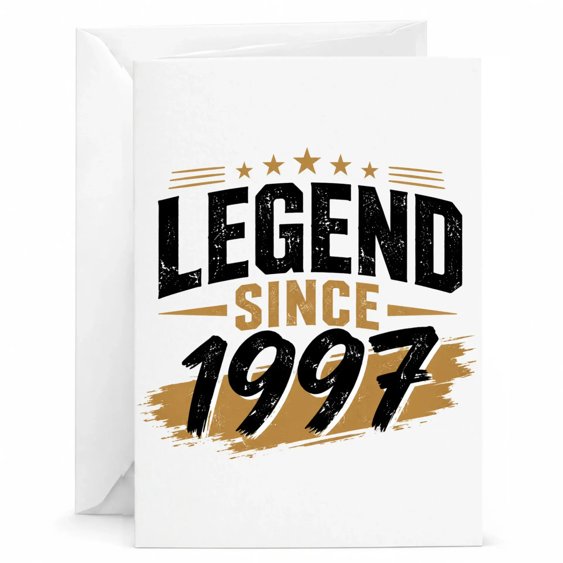 Birthday Card Legend Since 1997 Vintage Style Greeting Card for Milestone Birthdays and Celebrations 5x7 Inches