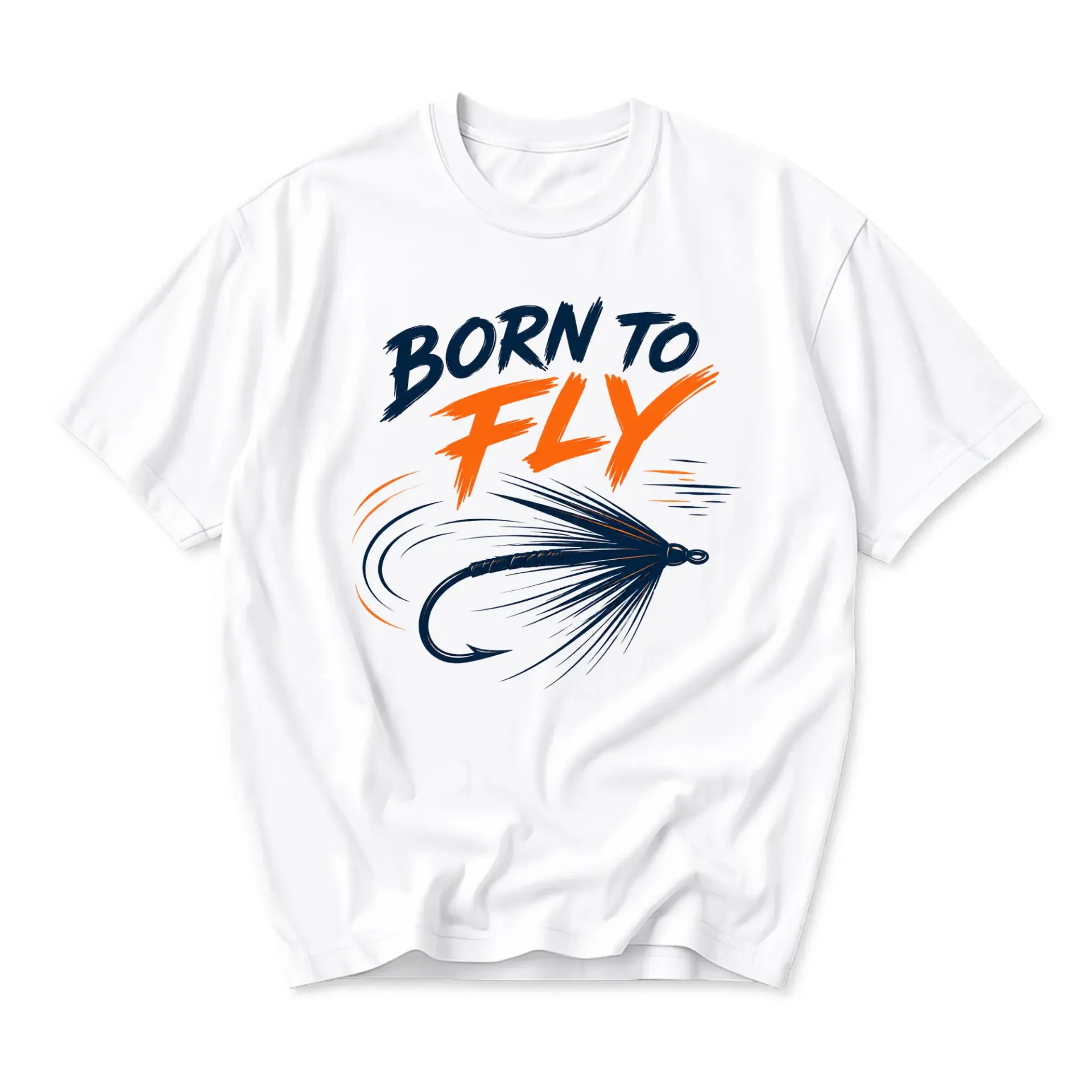 T-shirt Born to Fishing Graphic Tee Unisex Casual Apparel for Outdoor