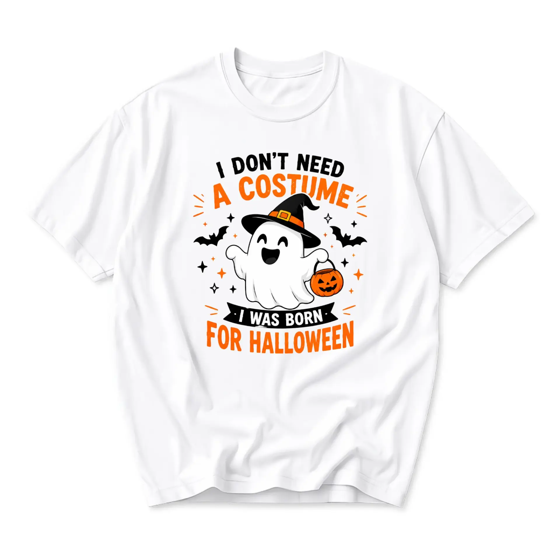 Funny Shirt I Dont Need a Costume I Was Born for Halloween Unisex Graphic Printed T-Shirt for Casual Fall Wear