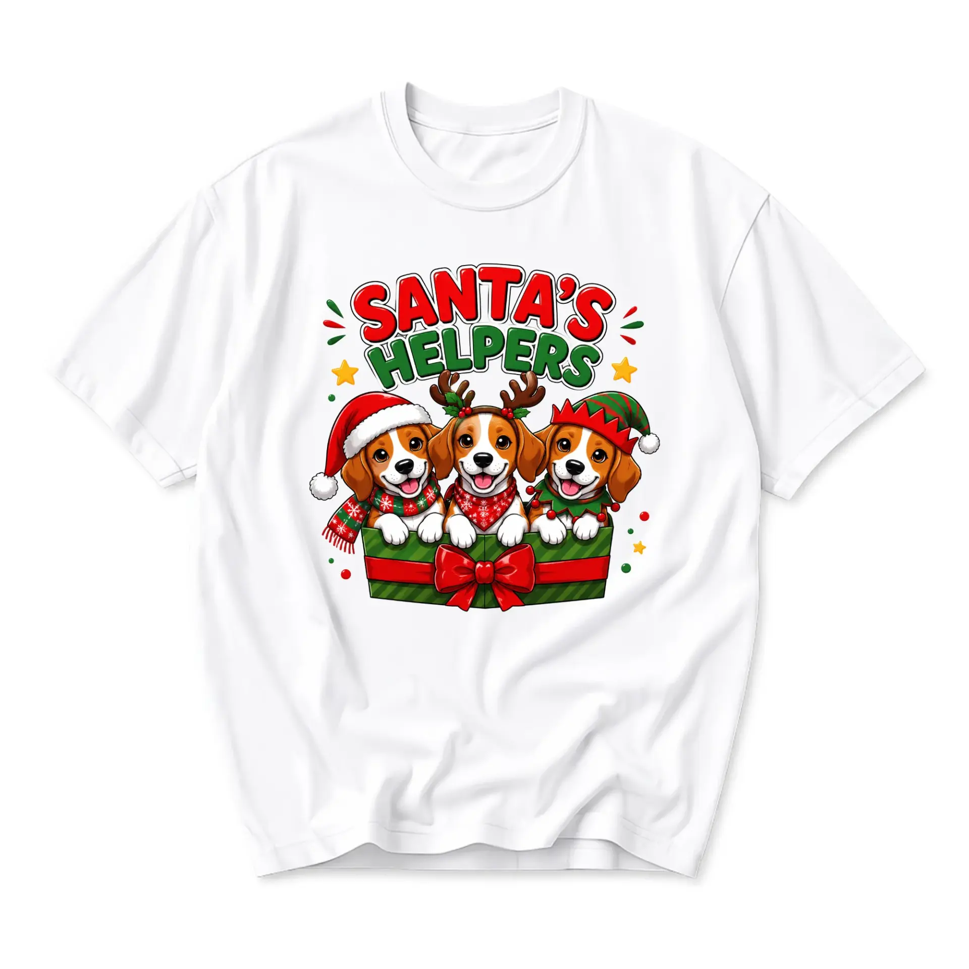 Graphic Tee Santa's Helpers Beagle Unisex Short Sleeve Crew Neck Cotton