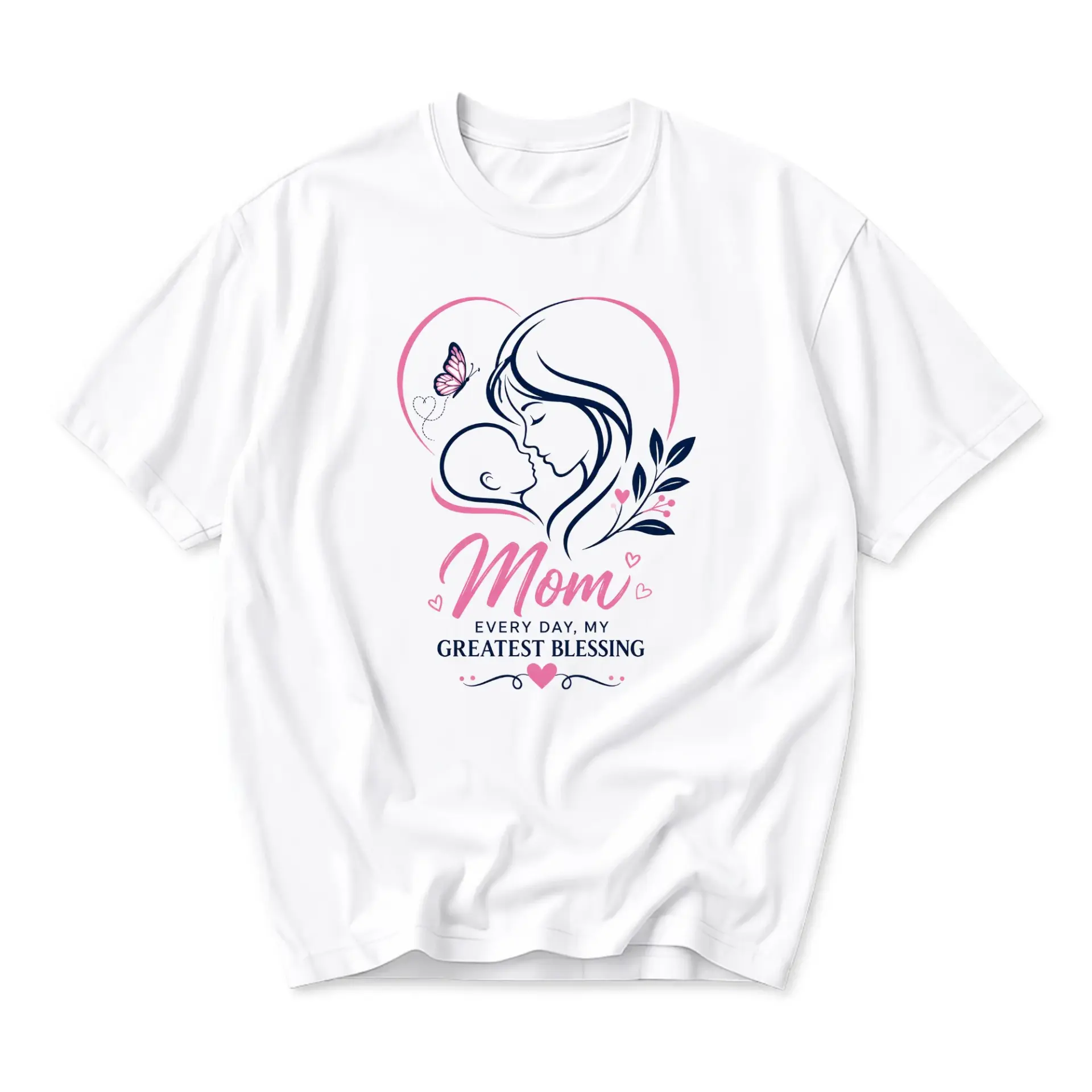 Graphic Tee Mom Every Day My Greatest Blessing Shirt Motherhood Appreciation Unisex Crew Neck Casual Cotton Top
