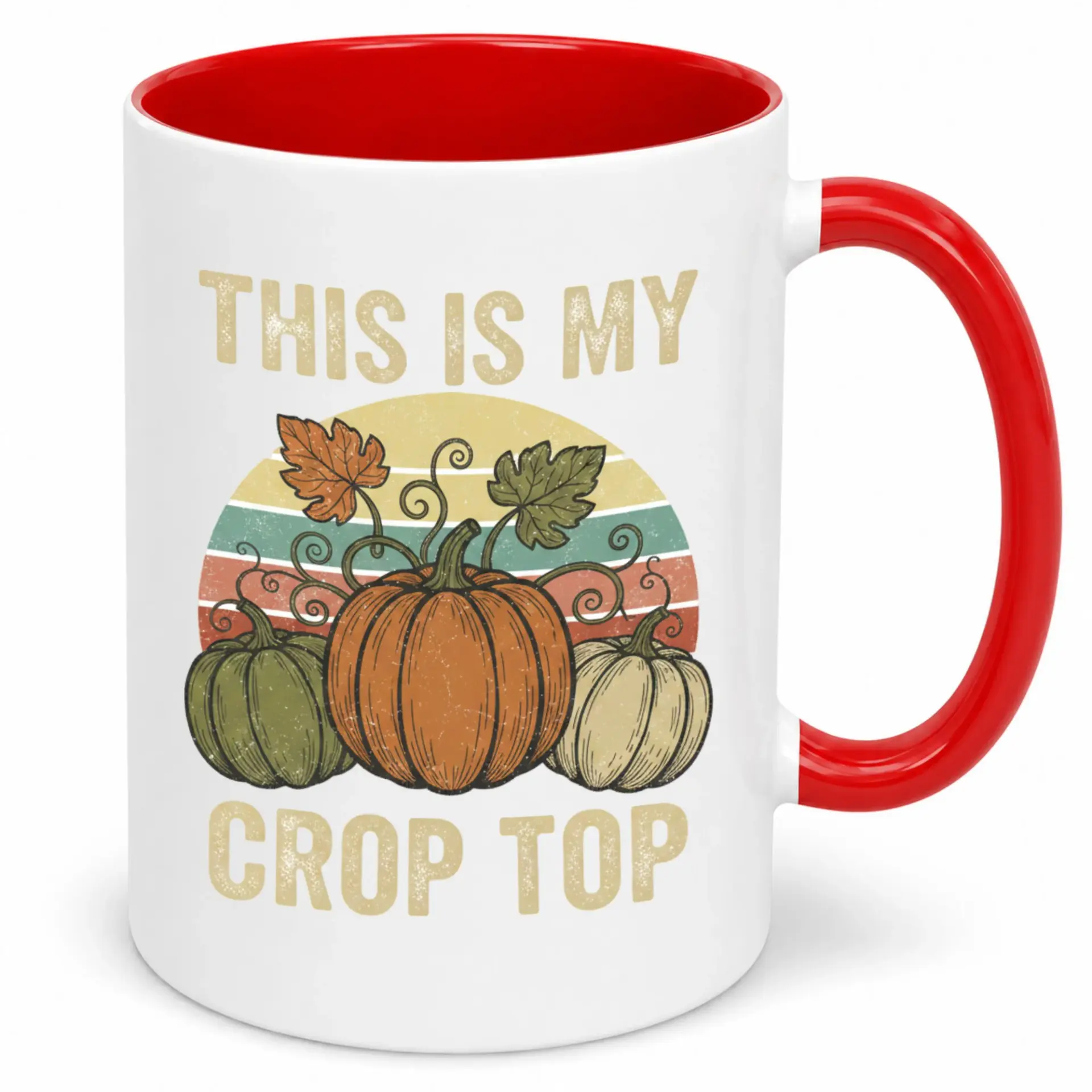 Funny Ceramic Coffee Mug with Pumpkin Design Unique Fall Season Beverage Cup for Hot Drinks and Home Decor