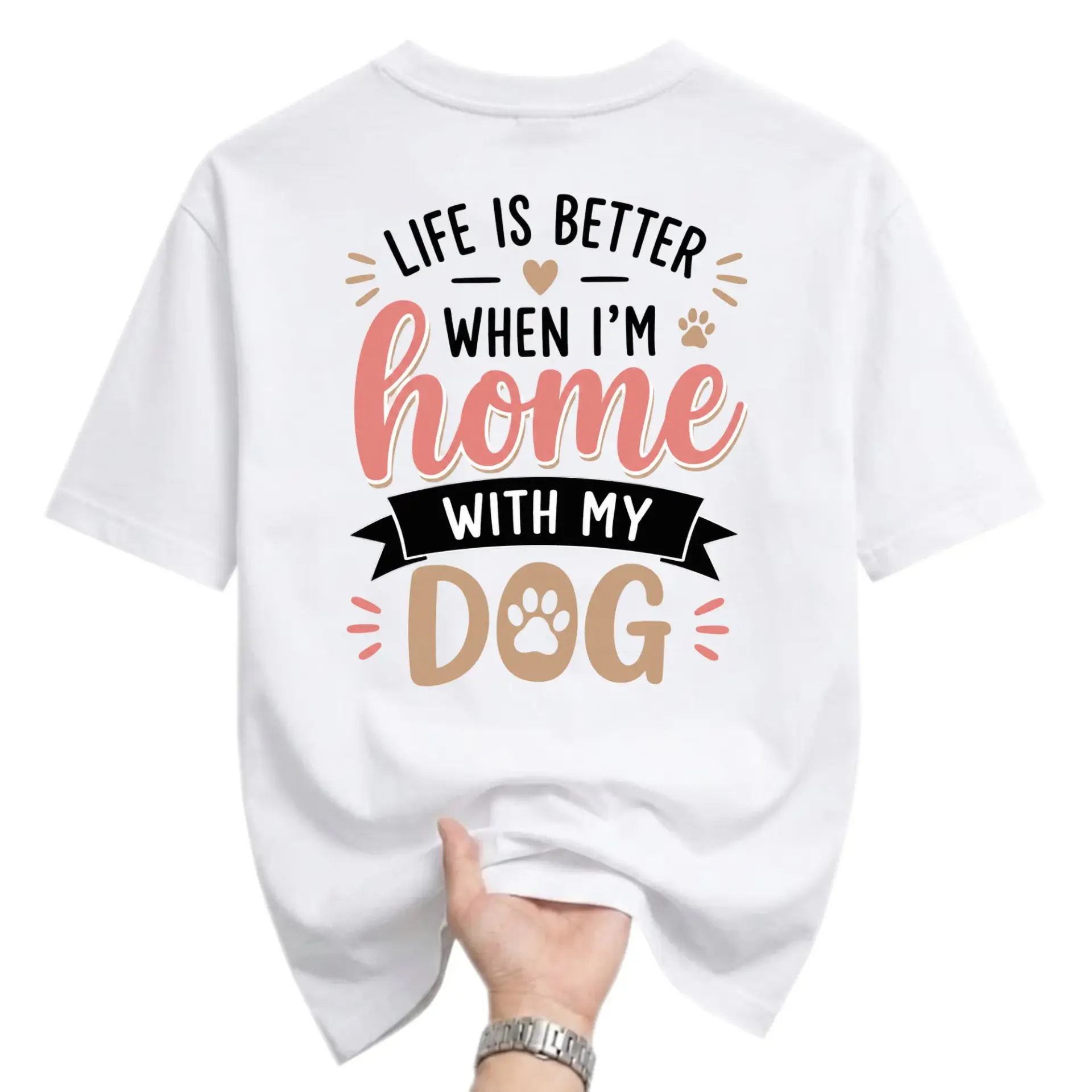Graphic Tee Life Is Better with Unisex Crew Neck Short Sleeve Casual Cotton