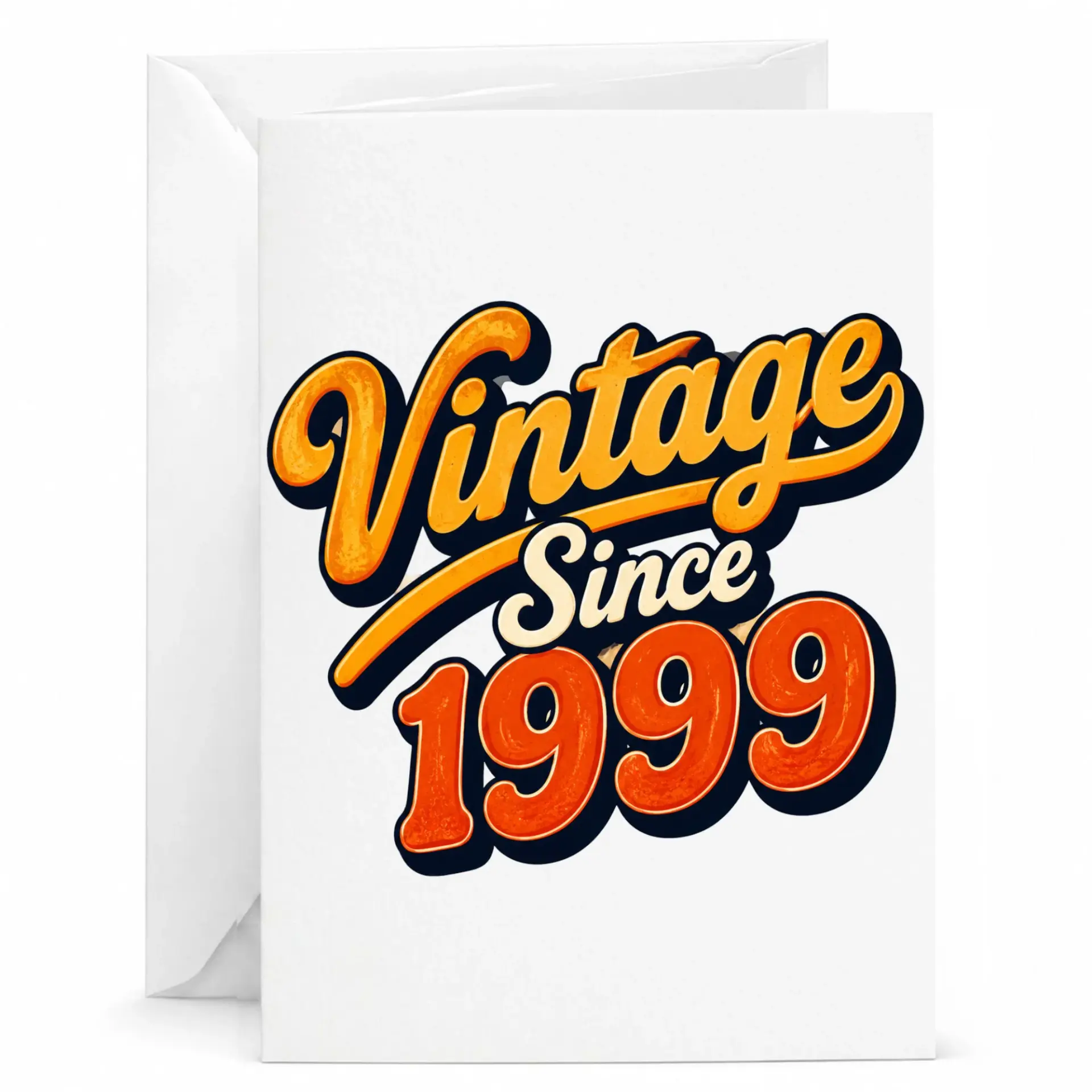Birthday Card Vintage Since 1999 Greeting Card Retro Style Design for Milestone Birthdays and Anniversary Celebrations