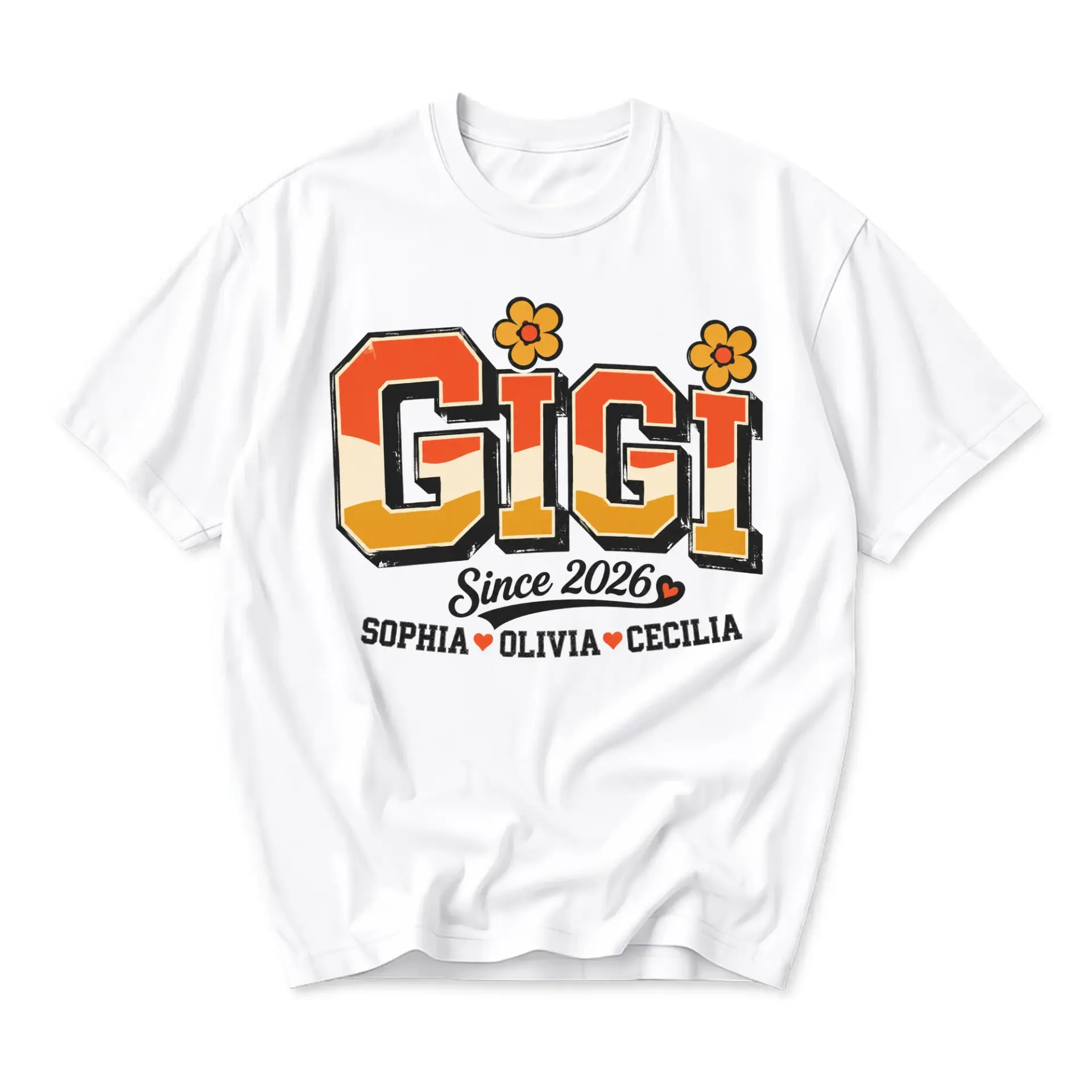 Graphic Tee Gigi Since 2026 Shirt Custom Names Unisex Short Sleeve Apparel for Casual Everyday Style and Comfort