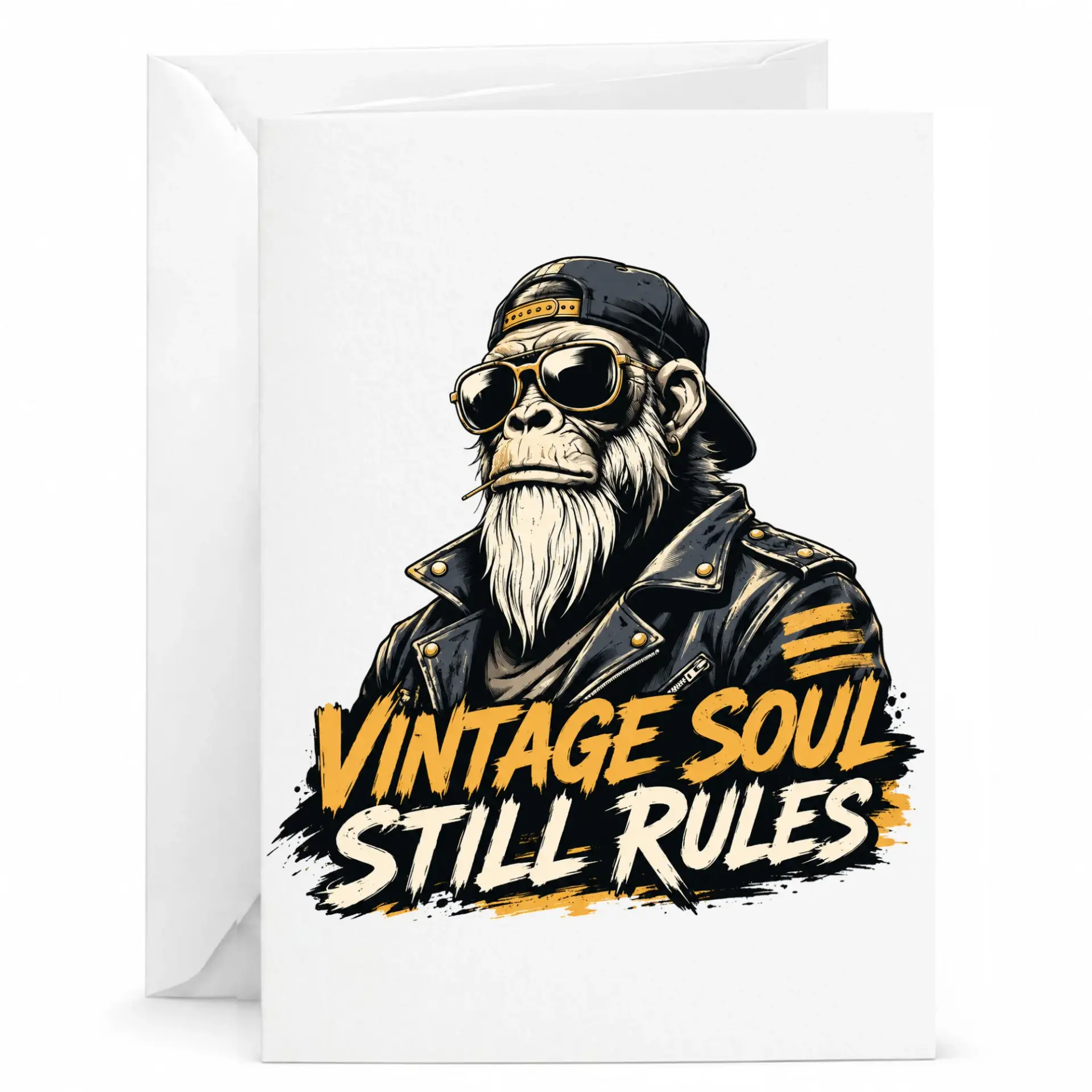 Greeting Card Vintage Design Funny Retro Style Stationery
