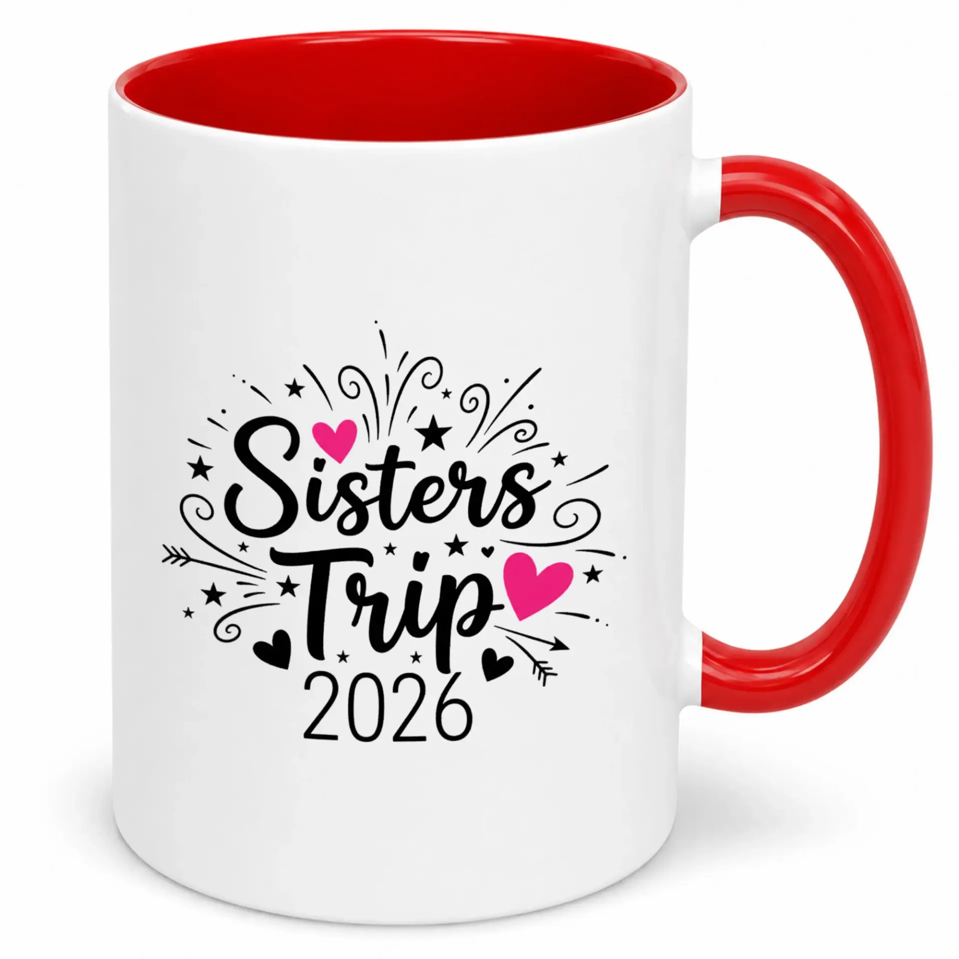 Sisters Trip 2026 Themed Ceramic Coffee Mug, Ideal Gift for Sisterhood Journeys, Durable Beverage Cup for Hot Drinks