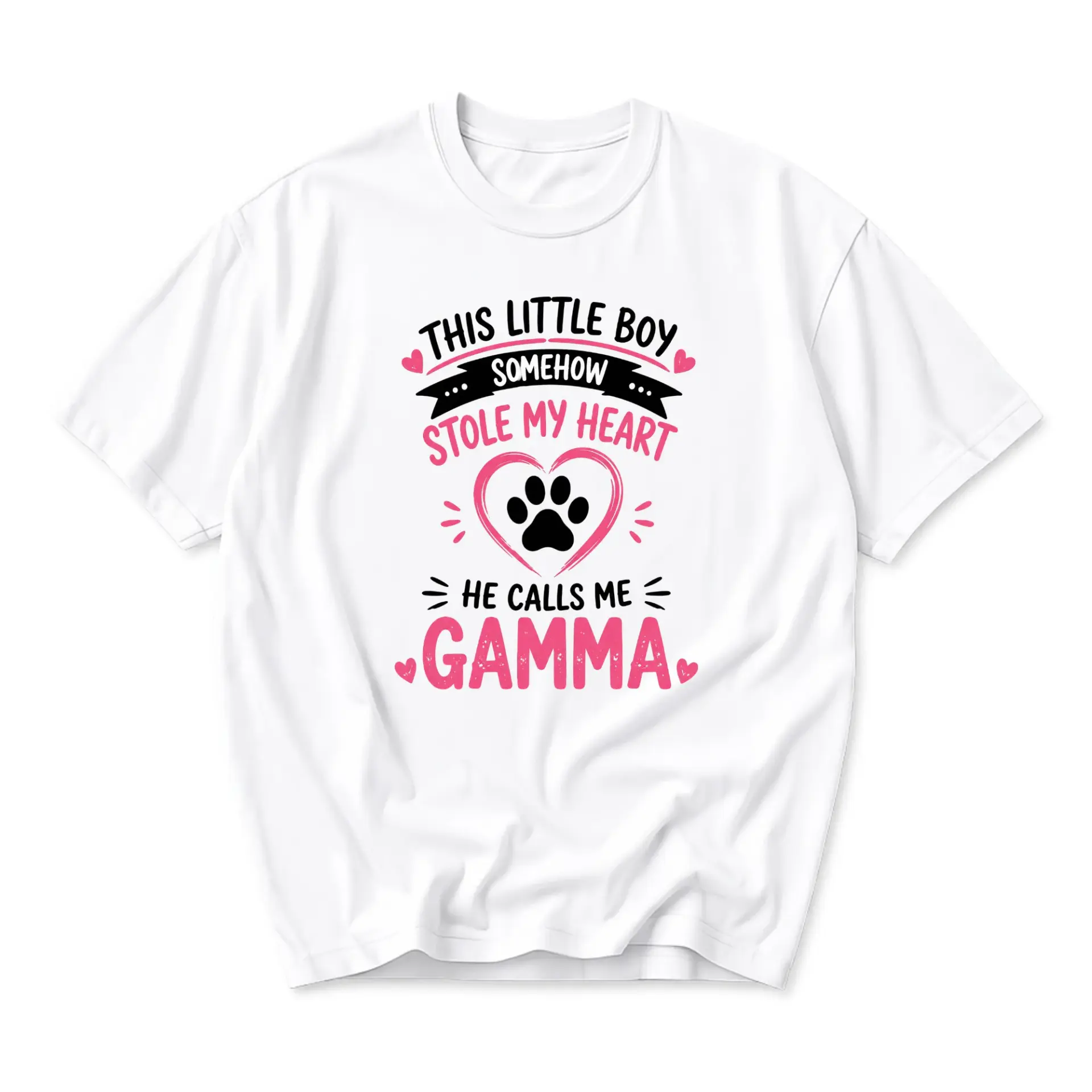 Graphic Tee This Little Boy Stole My Heart He Calls Me Gamma Unisex Cotton