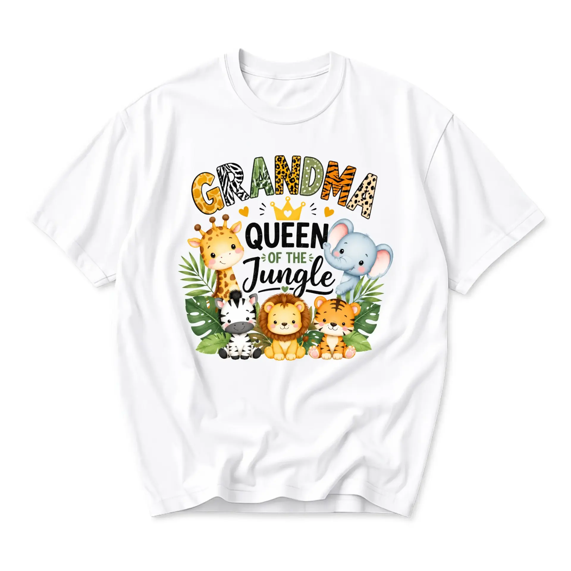 Funny Shirt Grandma Queen of the Safari Graphic Tee Unisex Crew Neck