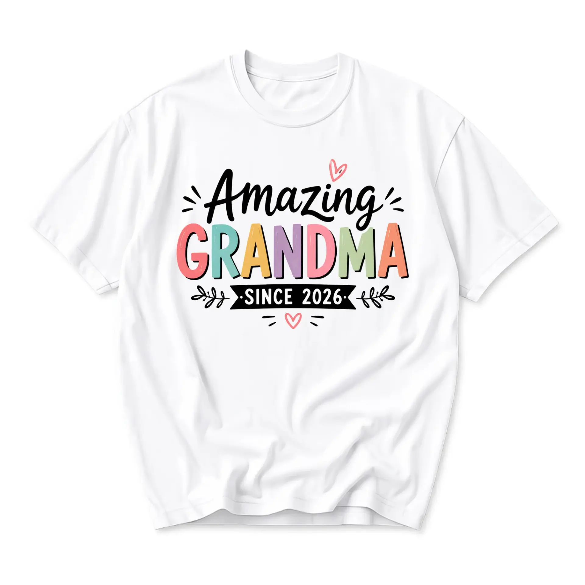Graphic Tee Amazing Grandma Since 2026 Unisex Shirt Casual Everyday Crew