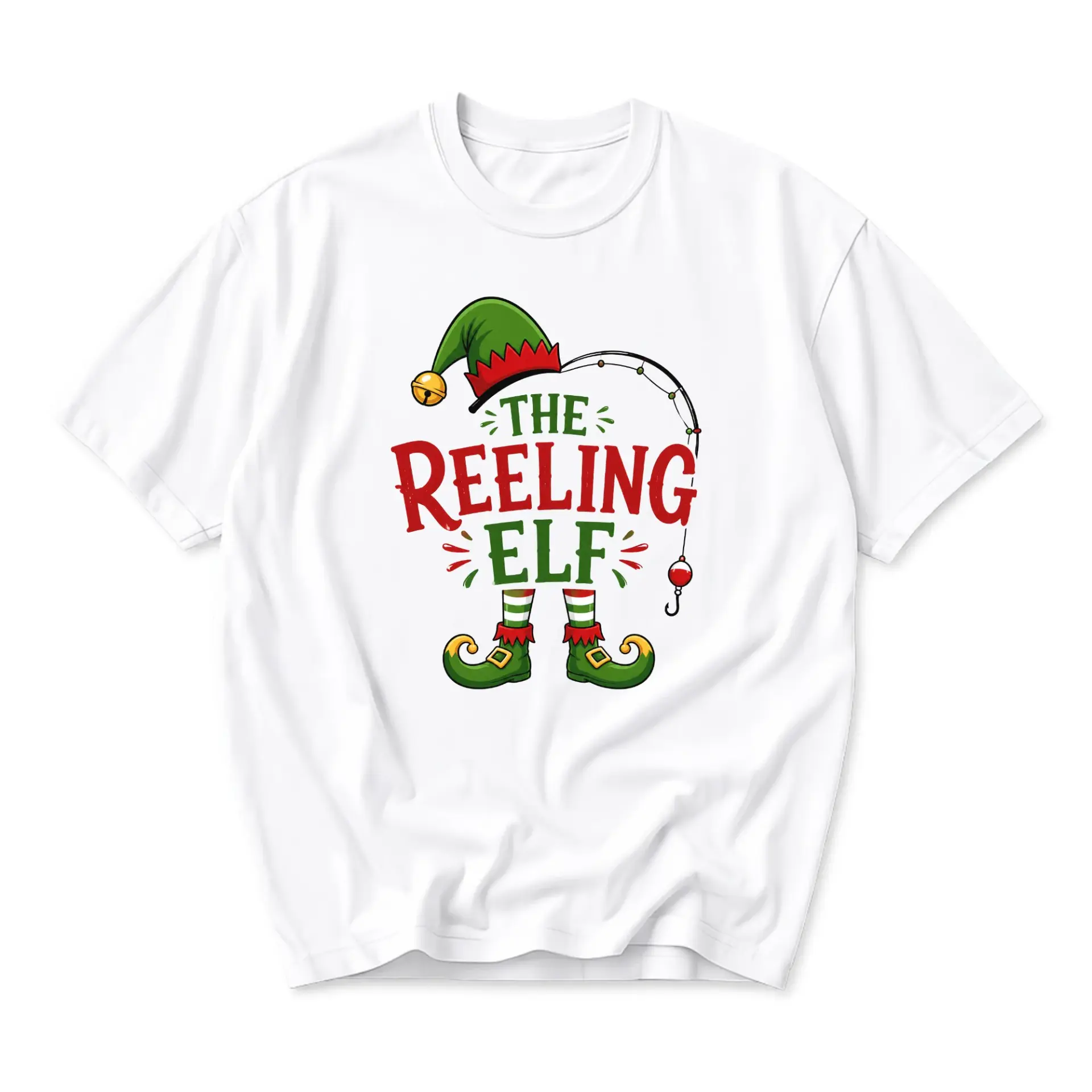 Funny Shirt the Reeling Fishing Holiday Graphic Tee Casual Unisex Crew Neck Short Sleeve Cotton Blend Apparel White
