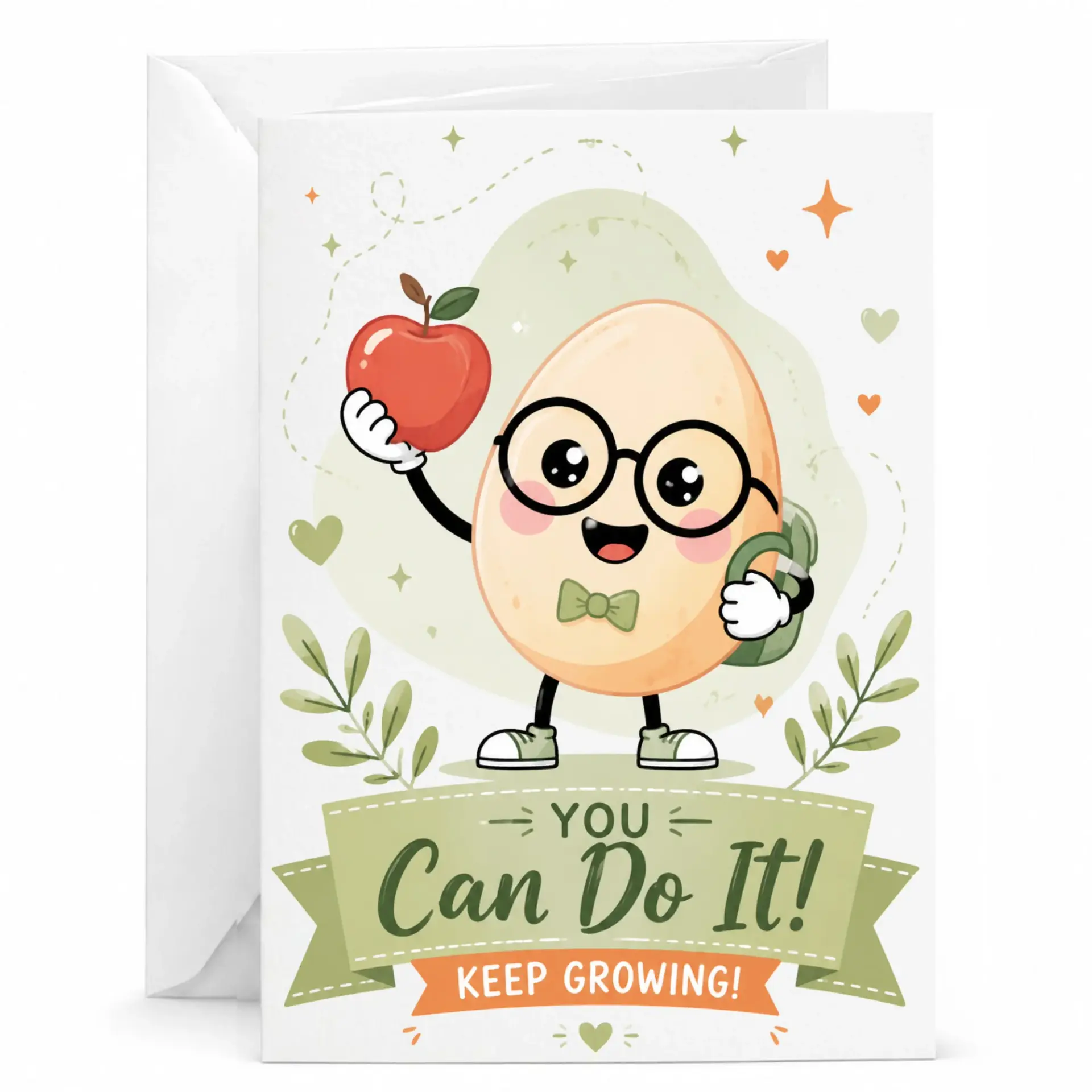 Encouragement Greeting Card You It Cute Egg Character Design for Motivation and Positive Support Wishes