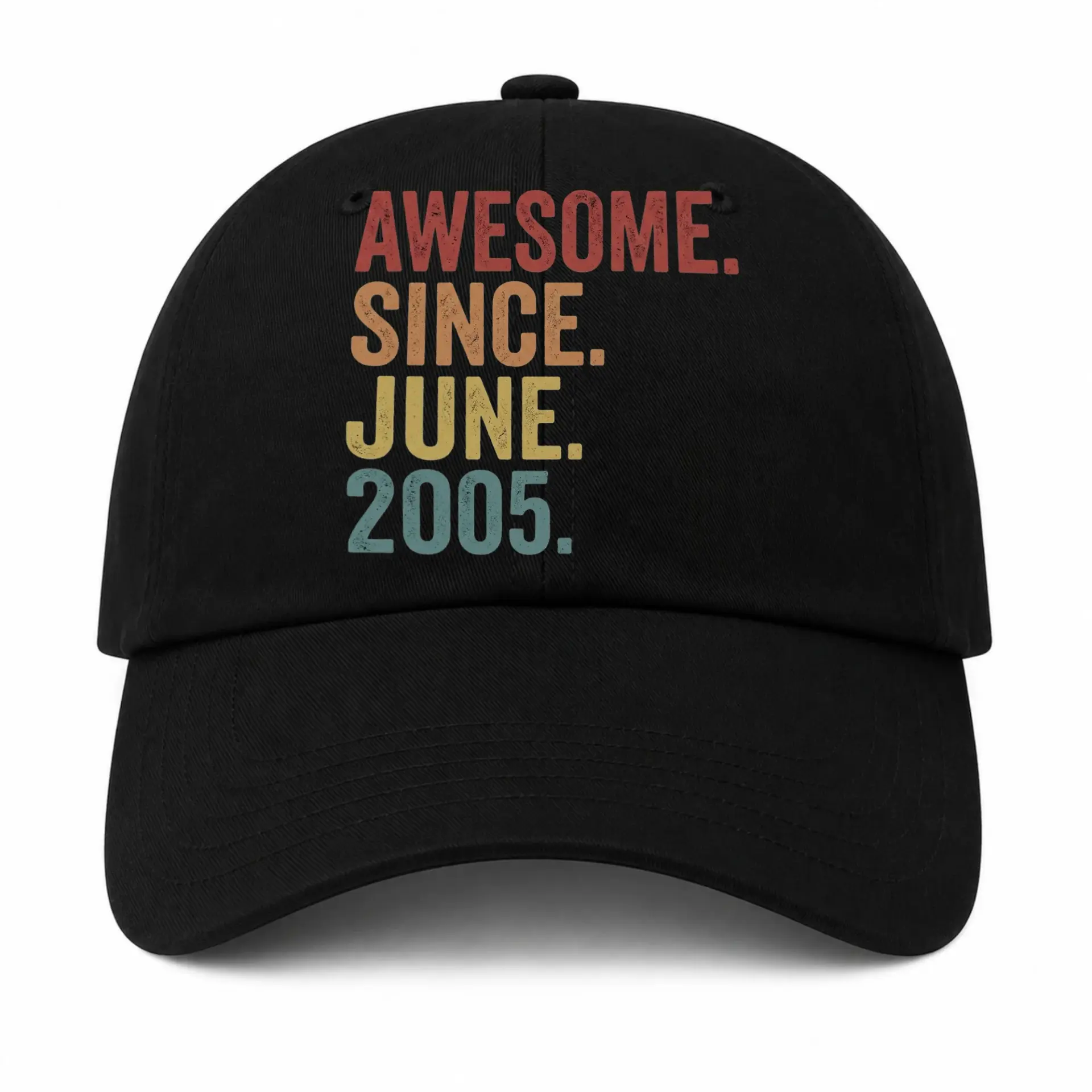 Baseball Cap Awesome Since June 2005 Retro Vintage Graphic Print Hat