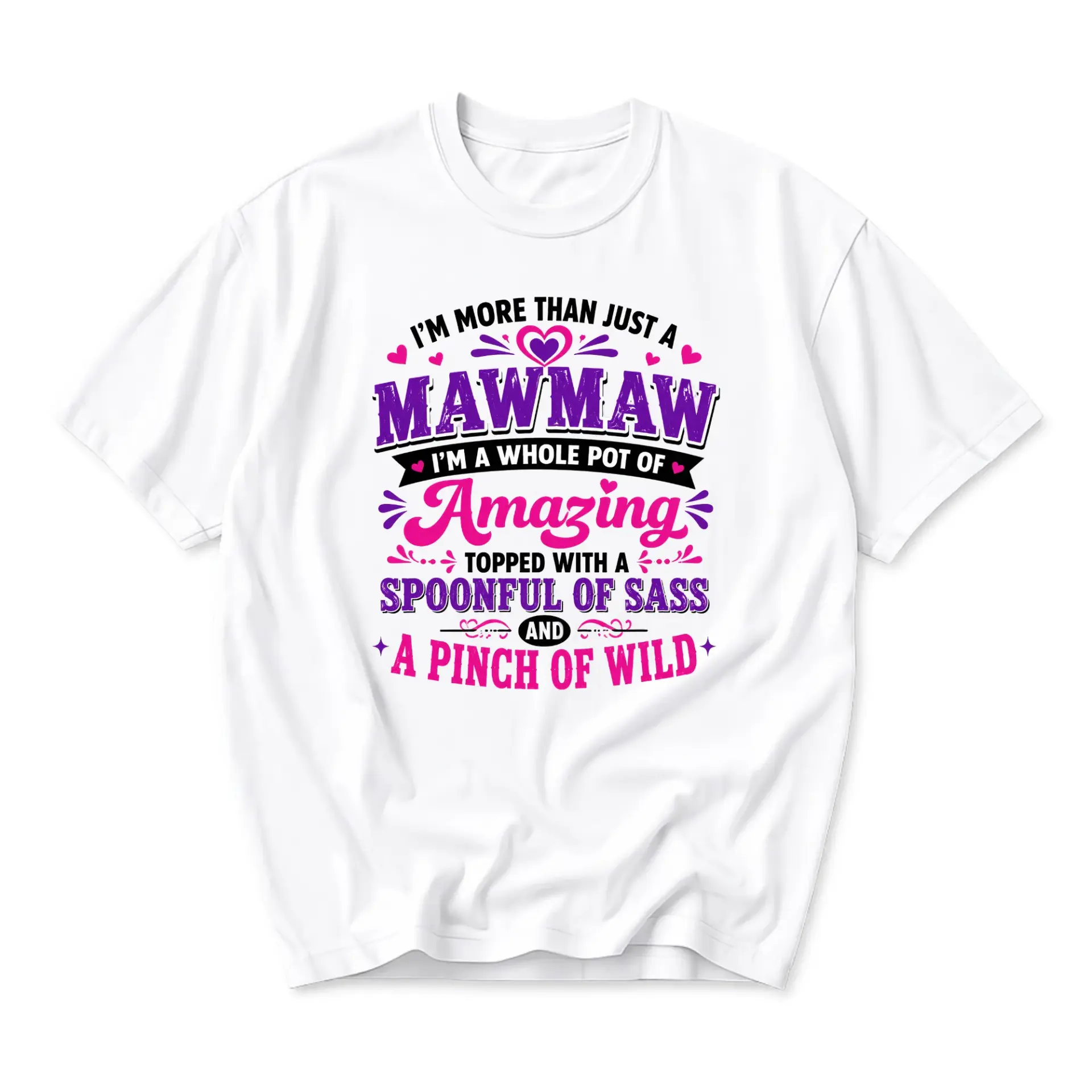 Funny Shirt Mawmaw Graphic Tee Unisex Cotton Crew Neck Short Sleeve Casual Statement Apparel for Women and Mothers