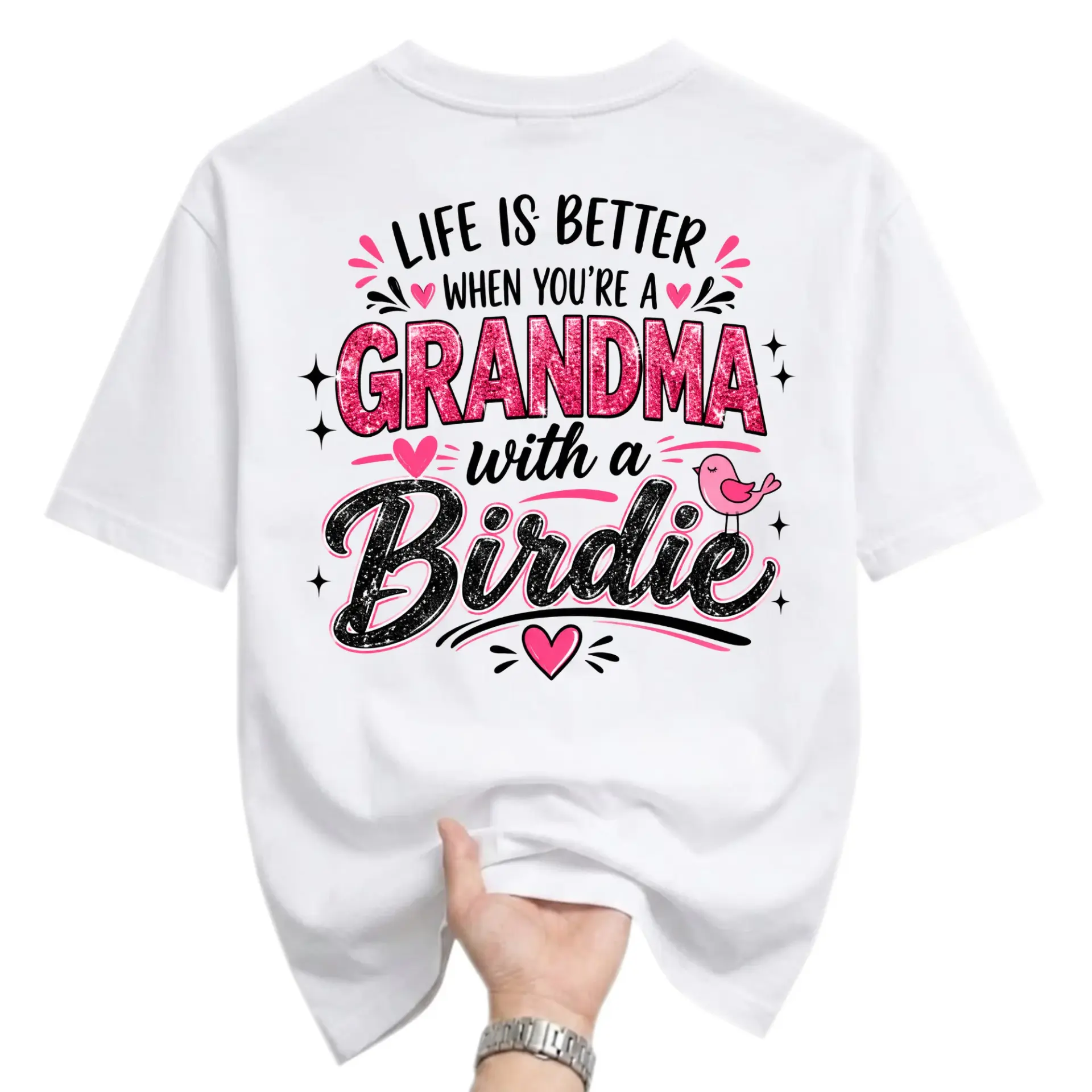 Funny Shirt Grandma Life Is Better When You with a Birdie Graphic Printed