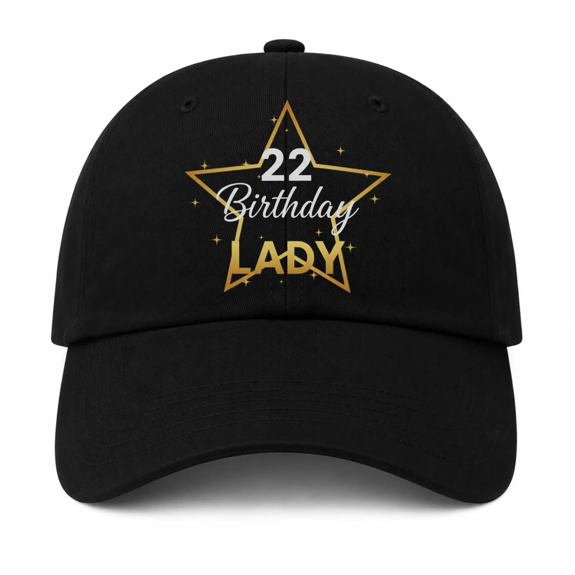 Baseball Cap Birthday Queen Design Embroidered Cotton Adjustable Hat