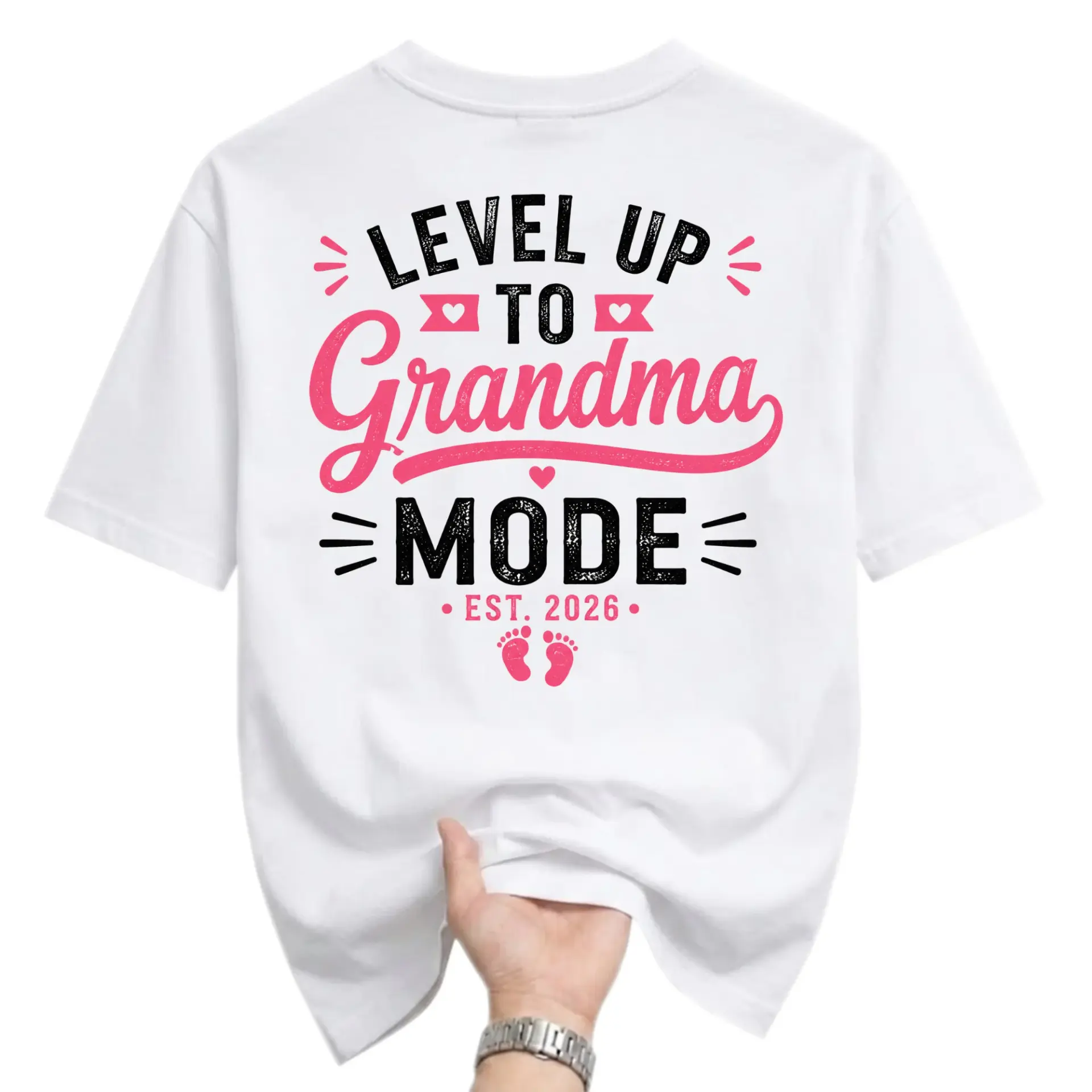 Funny Shirt up to Grandma Mode Est 2026 Graphic Tee Unisex Casual Apparel for Everyday Style Gift Idea White