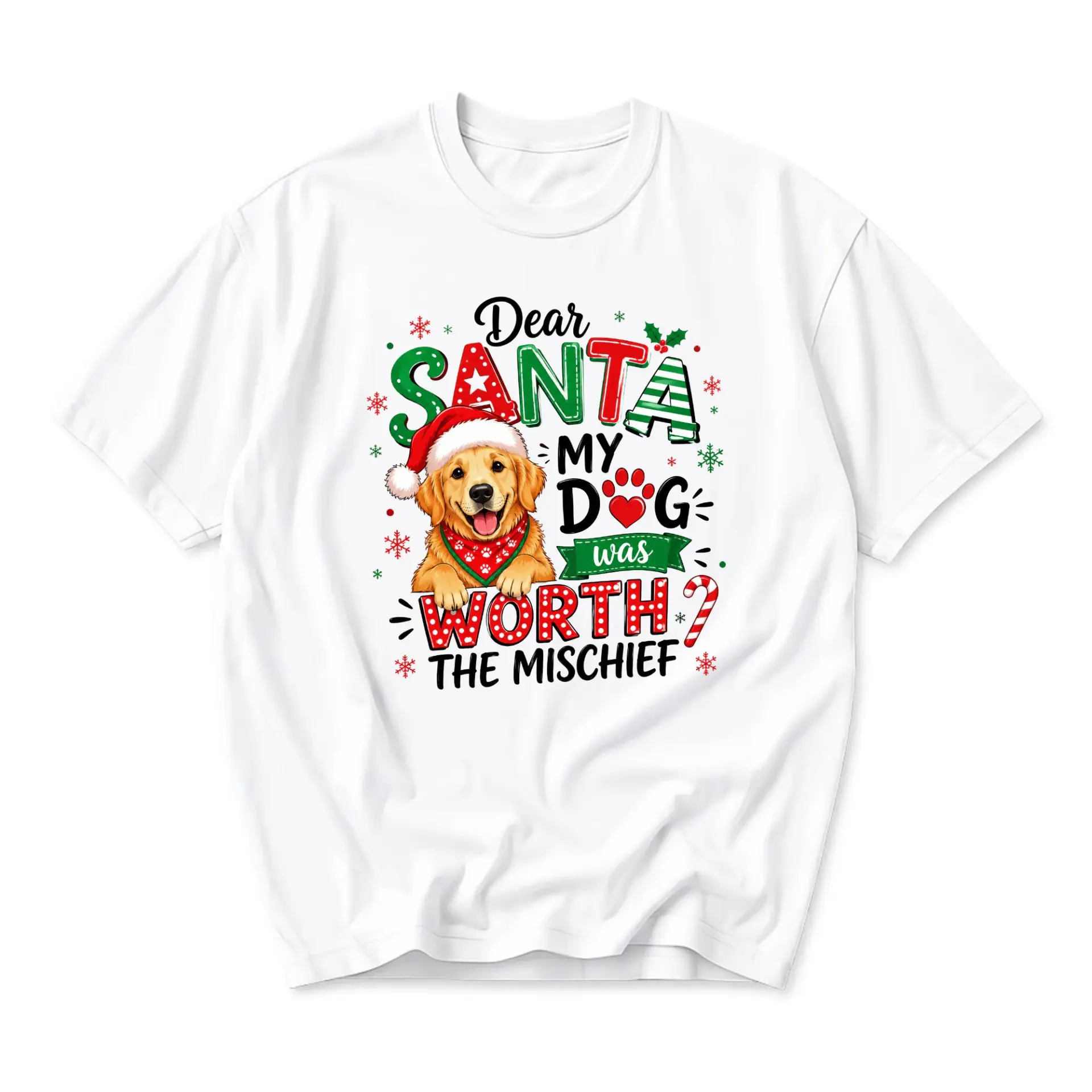 Funny Shirt Dear Santa Was the Mischief Graphic Tee Holiday Seasonal Casual