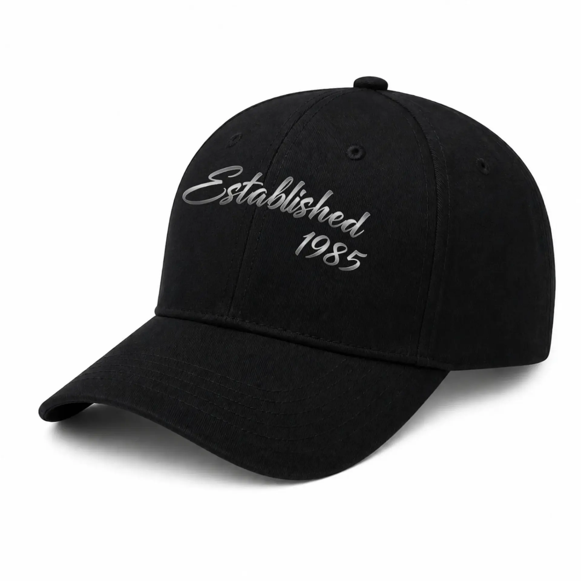 Baseball Cap Established 1985 Vintage Graphic Embroidered Low Profile Hat