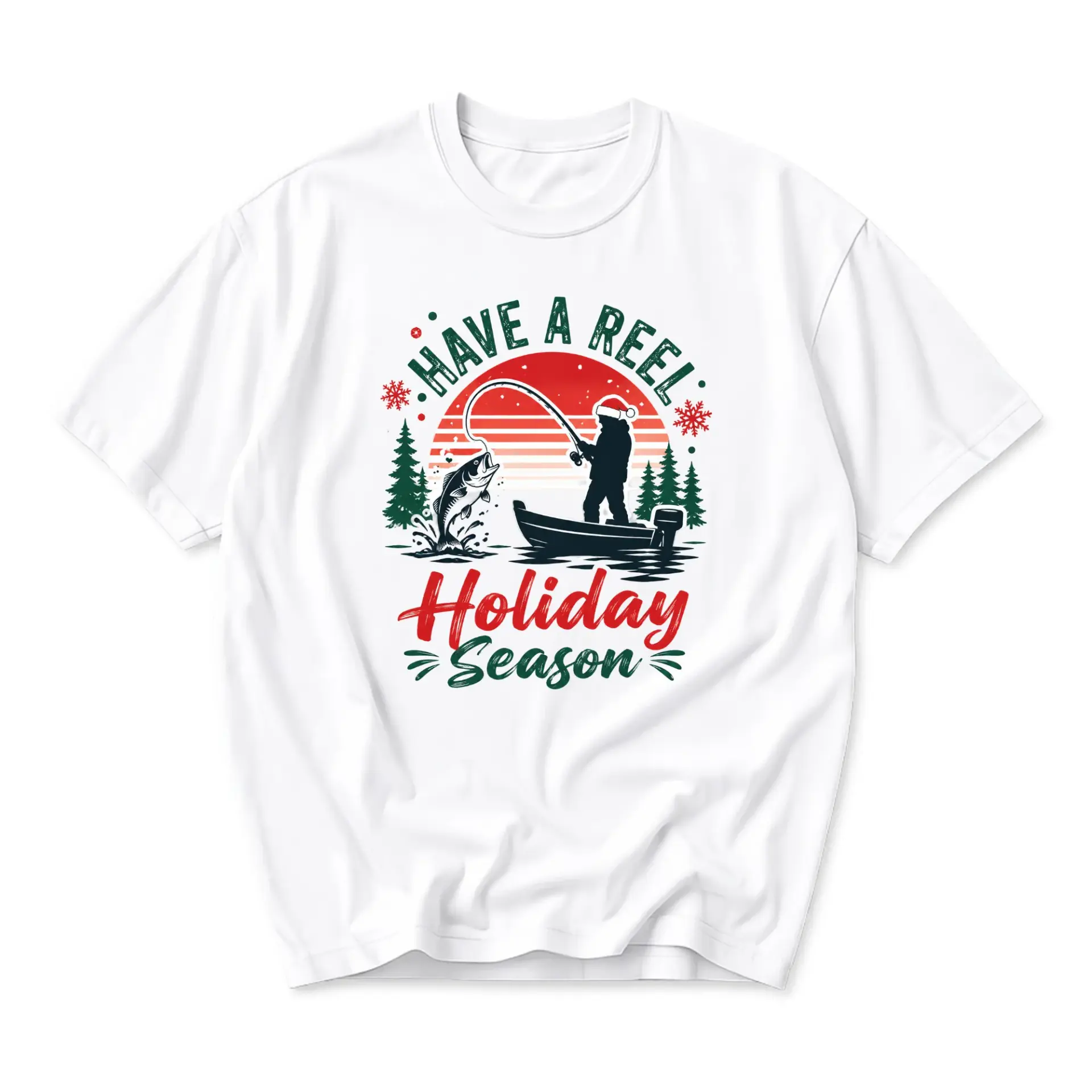 Funny Shirt Have a Reel Holiday Season Fishing Graphic Tee Unisex Short